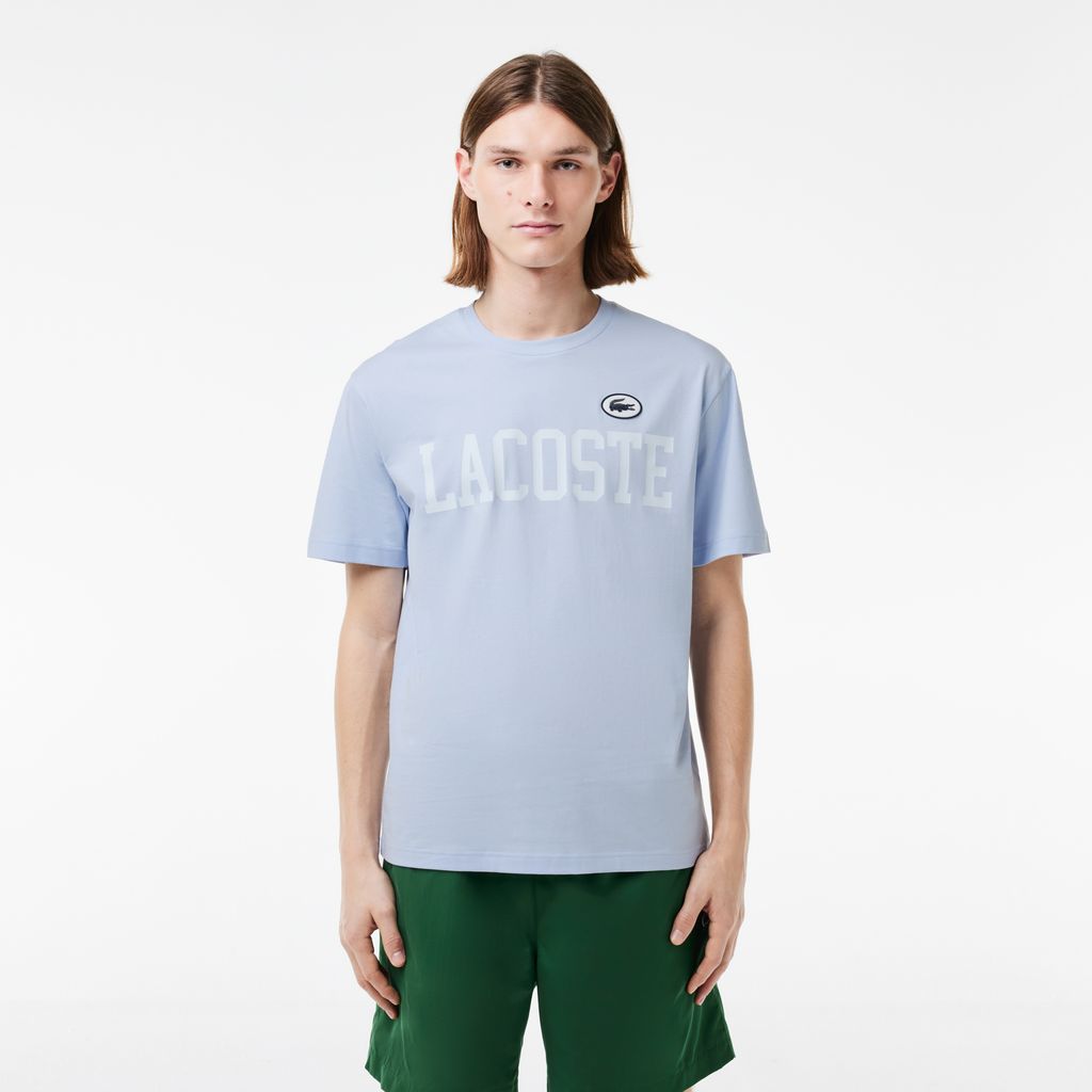 Áo Thun Lacoste Nam Có Huy Hiệu Tương Phản Chất Liệu Cotton