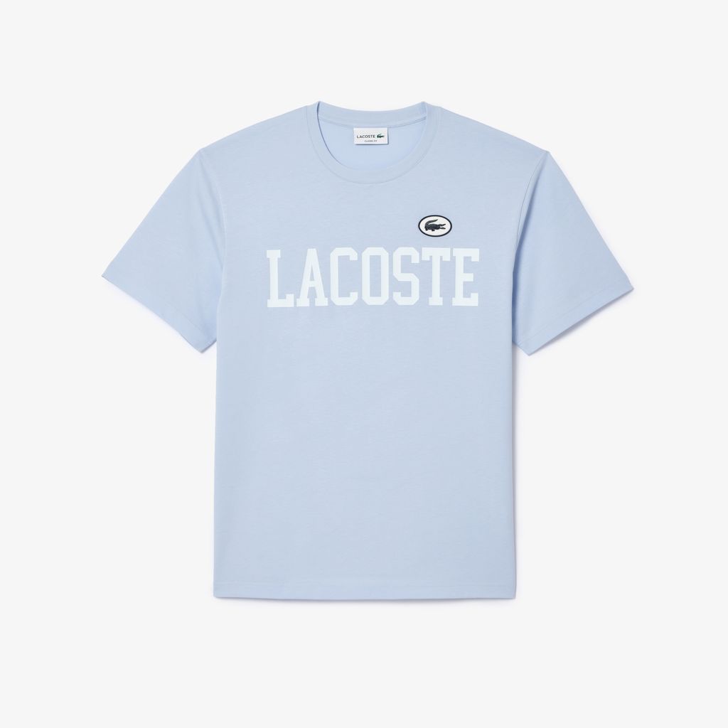 Áo Thun Lacoste Nam Có Huy Hiệu Tương Phản Chất Liệu Cotton