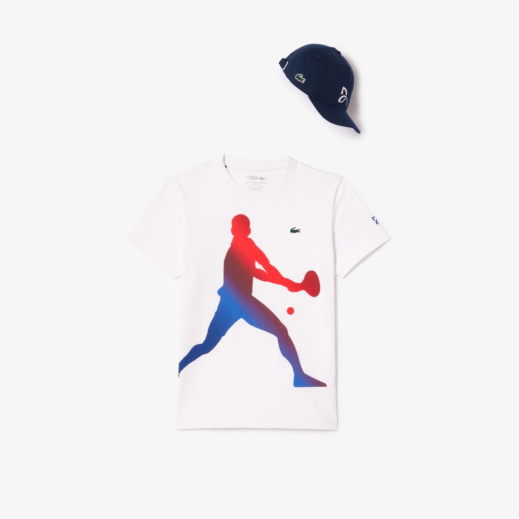 Set Áo Thun Và Mũ Tennis Lacoste Nam x Novak Djokovic