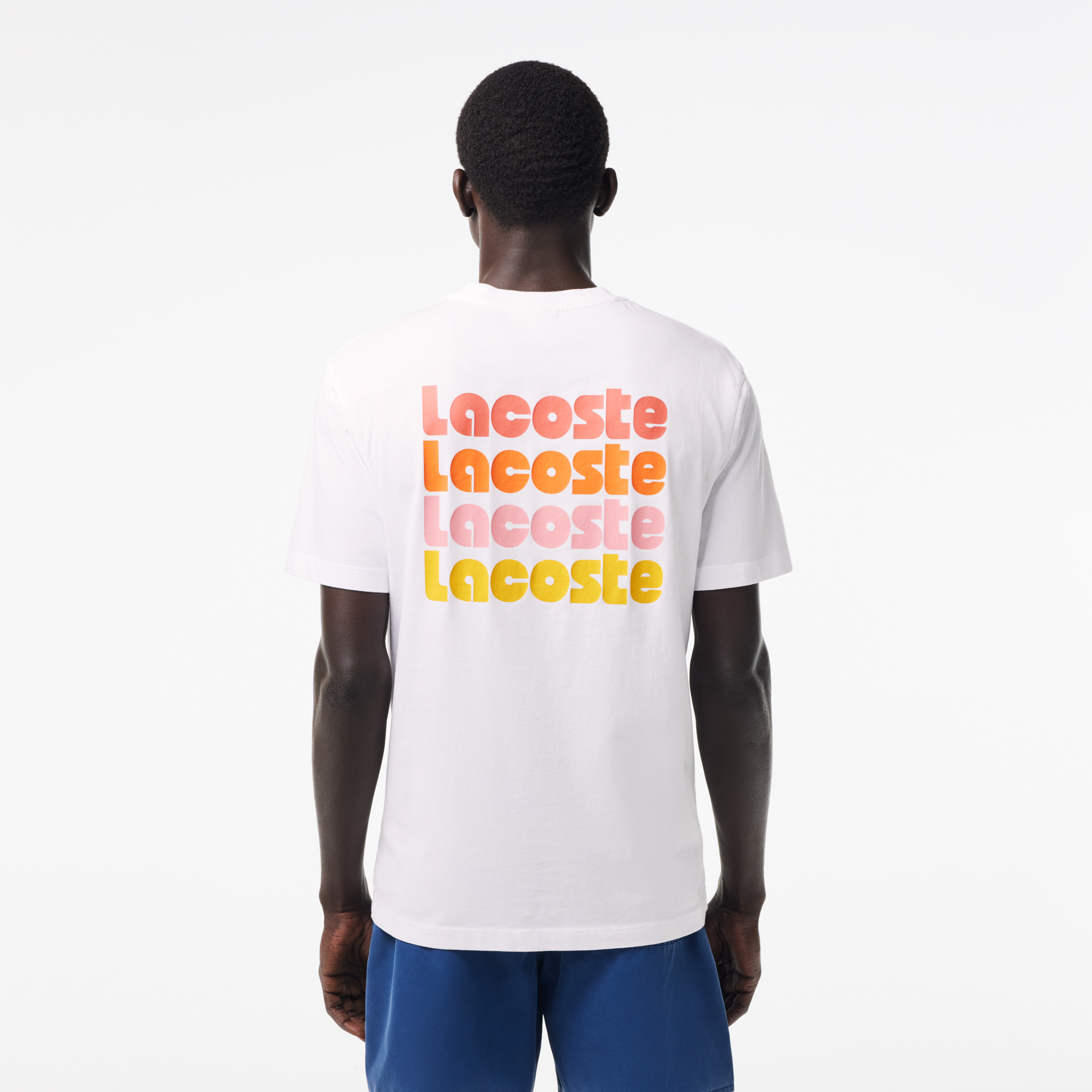 Áo Thun Lacoste Nam Hiệu Ứng Wash Họa Tiết Ombré