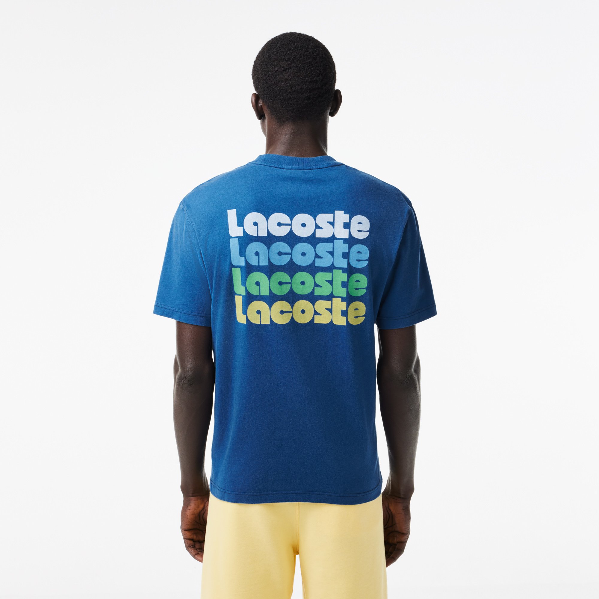 Áo Thun Lacoste Nam Hiệu Ứng Wash Họa Tiết Ombré