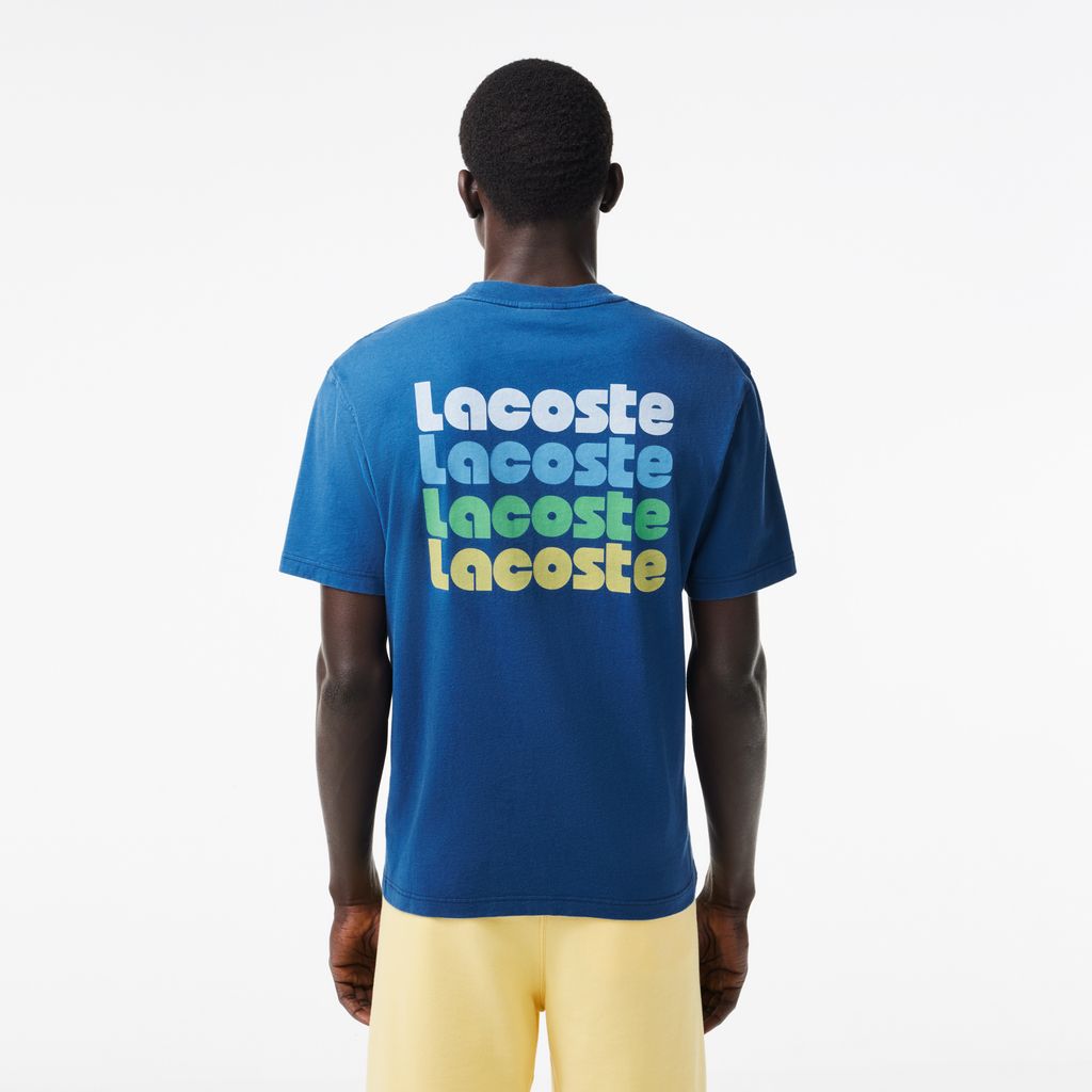 Áo Thun Lacoste Nam Hiệu Ứng Wash Họa Tiết Ombré