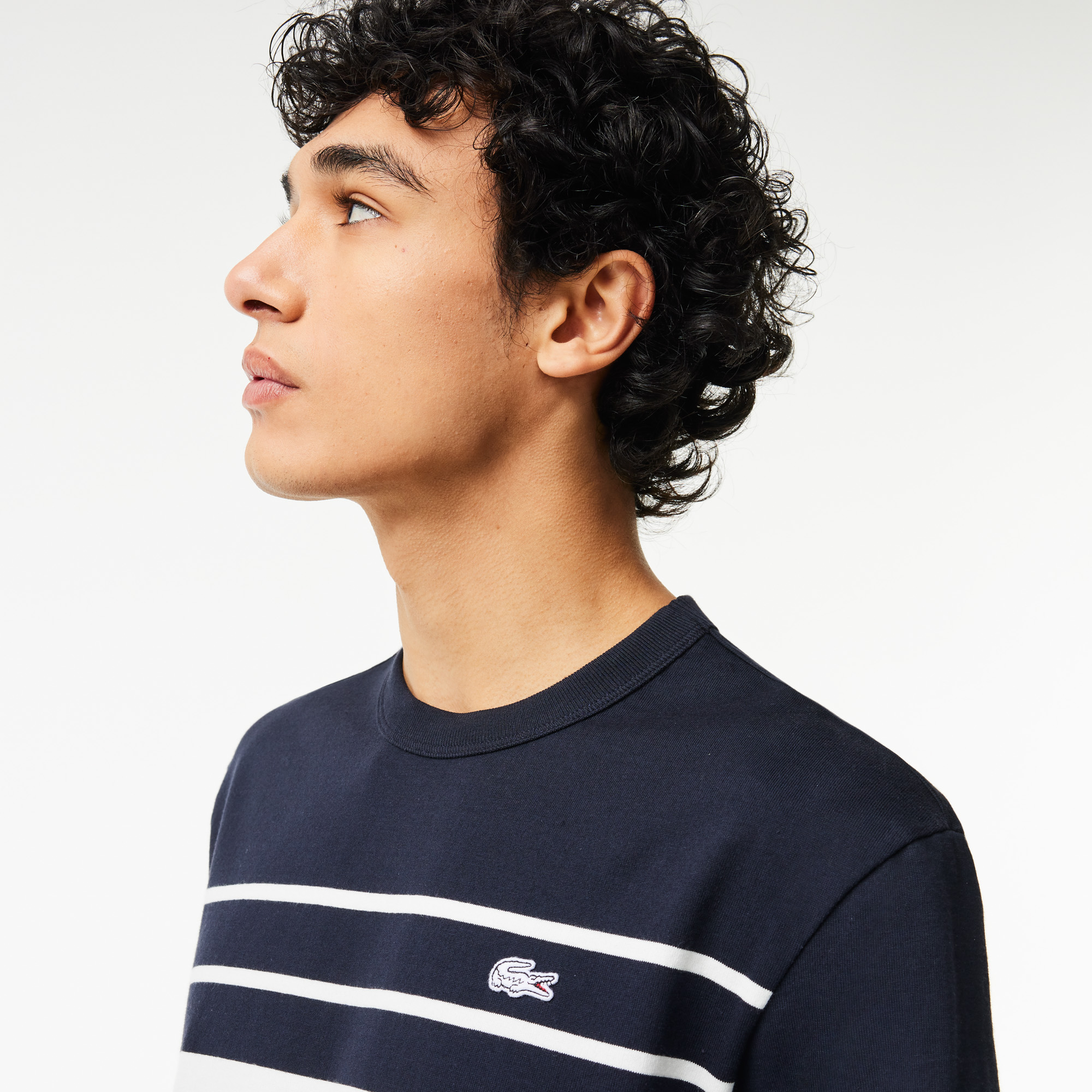 Áo Thun Lacoste Nam Sọc Sản Xuất Tại Pháp Chất Liệu Cotton Dày