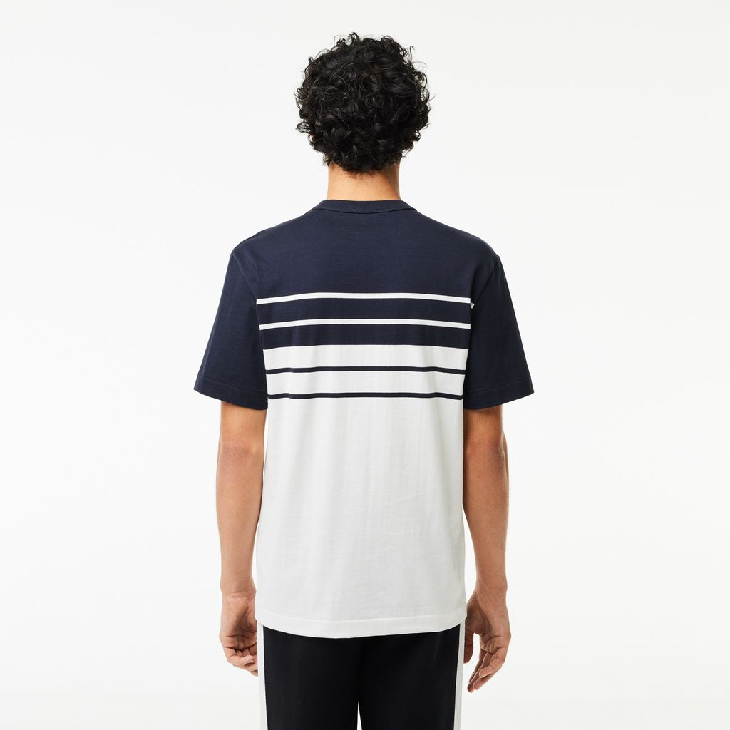 Áo Thun Lacoste Nam Sọc Sản Xuất Tại Pháp Chất Liệu Cotton Dày