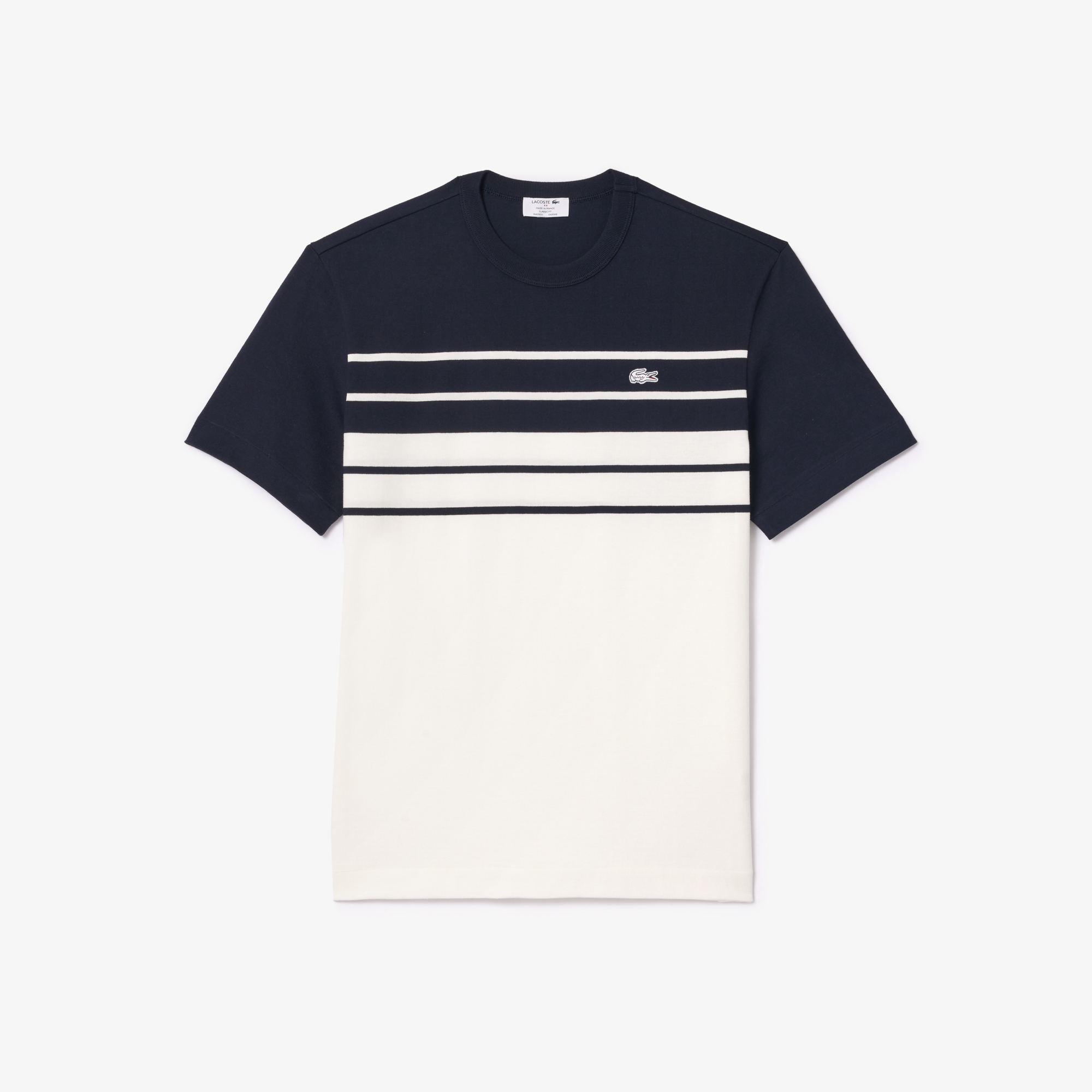 Áo Thun Lacoste Nam Sọc Sản Xuất Tại Pháp Chất Liệu Cotton Dày