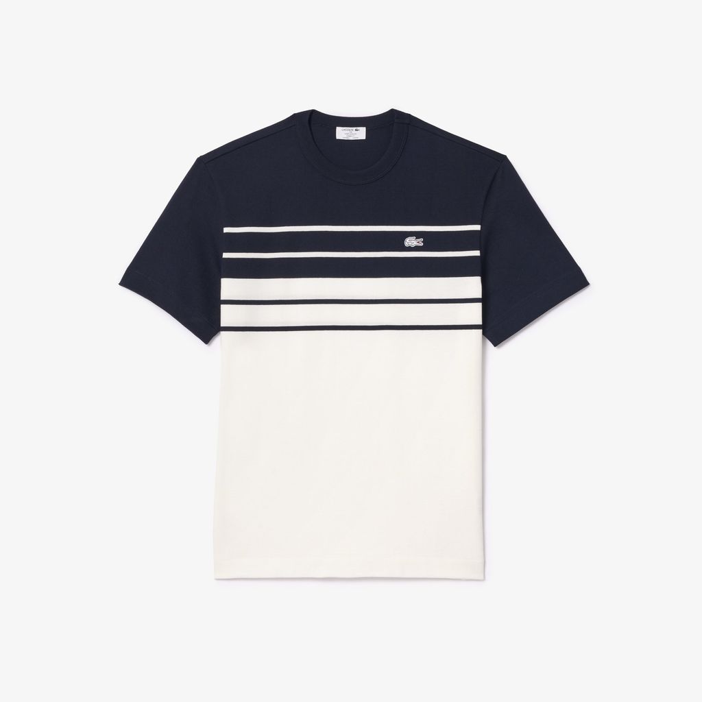 Áo Thun Lacoste Nam Sọc Sản Xuất Tại Pháp Chất Liệu Cotton Dày