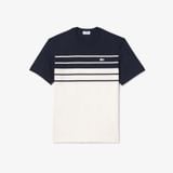 Áo Thun Lacoste Nam Sọc Sản Xuất Tại Pháp Chất Liệu Cotton Dày