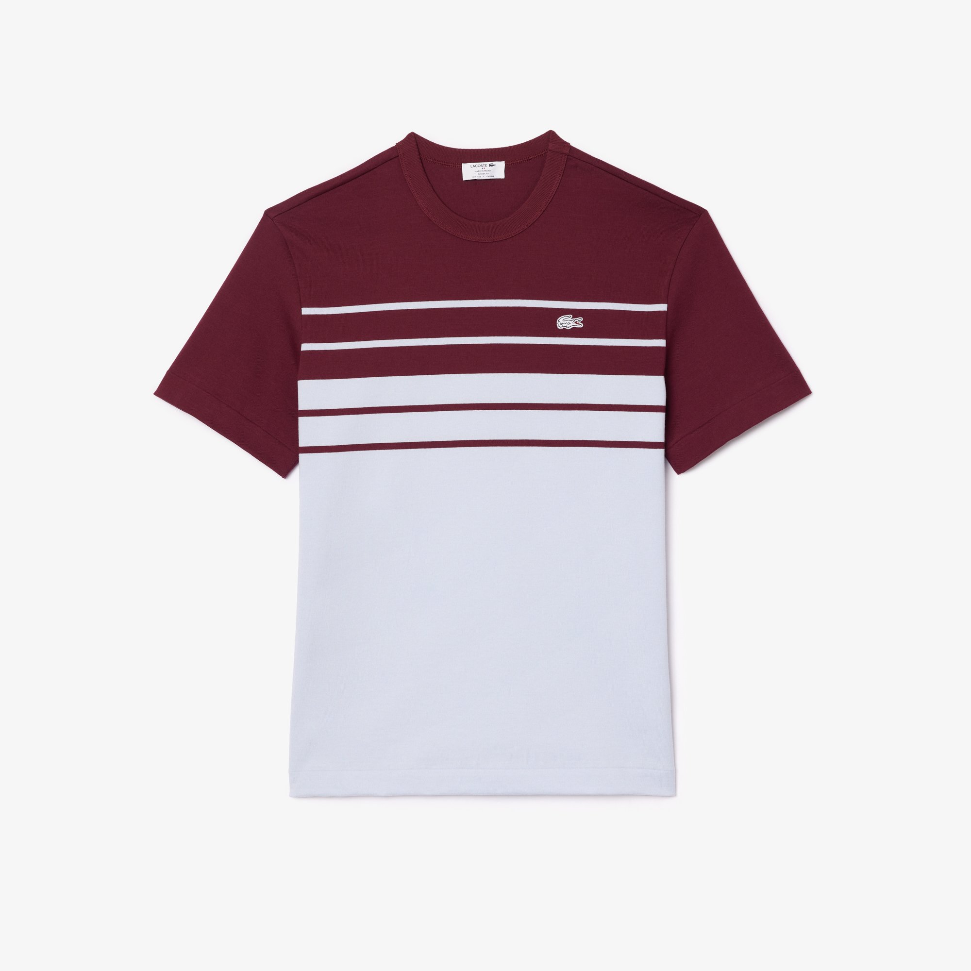 Áo Thun Lacoste Nam Sọc Sản Xuất Tại Pháp Chất Liệu Cotton Dày