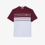 Áo Thun Lacoste Nam Sọc Sản Xuất Tại Pháp Chất Liệu Cotton Dày