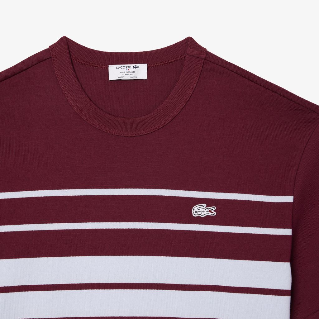 Áo Thun Lacoste Nam Sọc Sản Xuất Tại Pháp Chất Liệu Cotton Dày