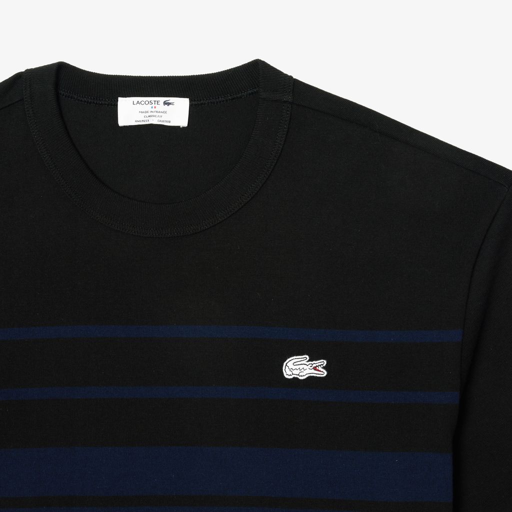 Áo Thun Lacoste Nam Sọc Sản Xuất Tại Pháp Chất Liệu Cotton Dày