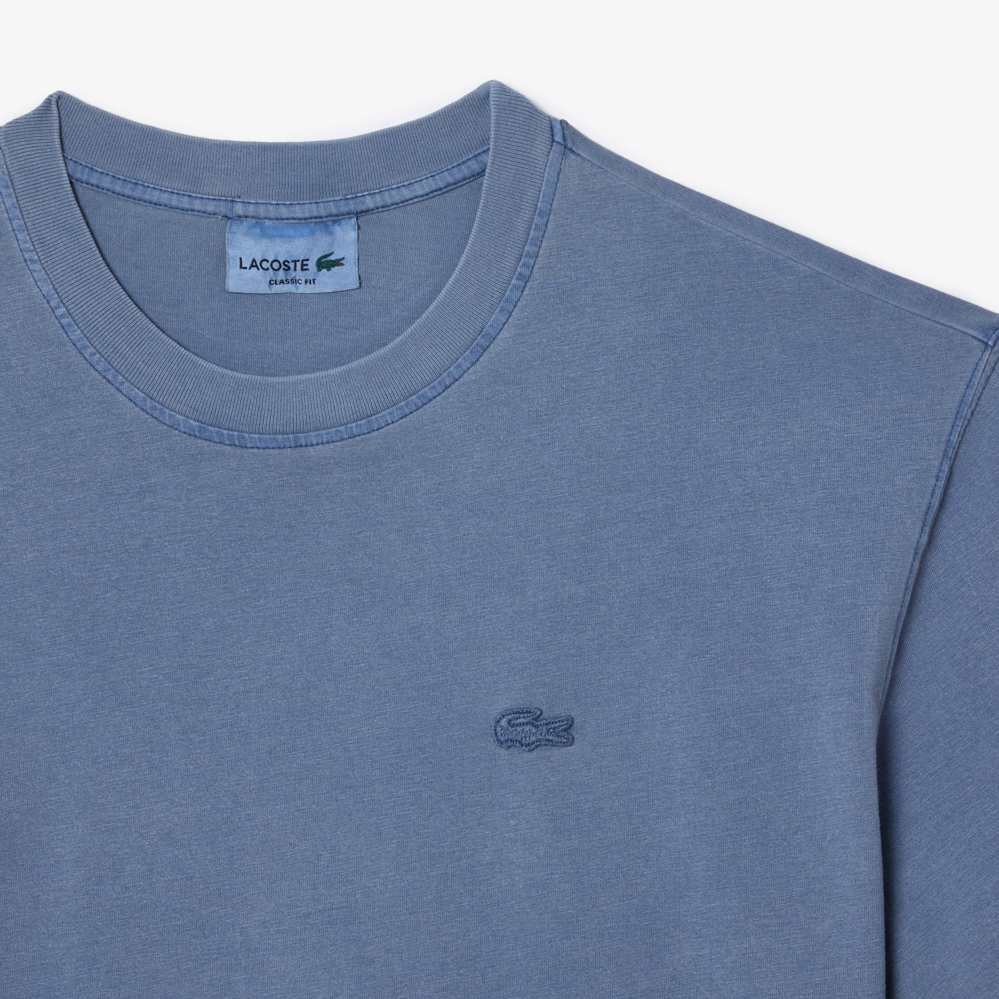 Áo Thun Lacoste Unisex Màu Nhuộm Tự Nhiên Chất Liệu Cotton