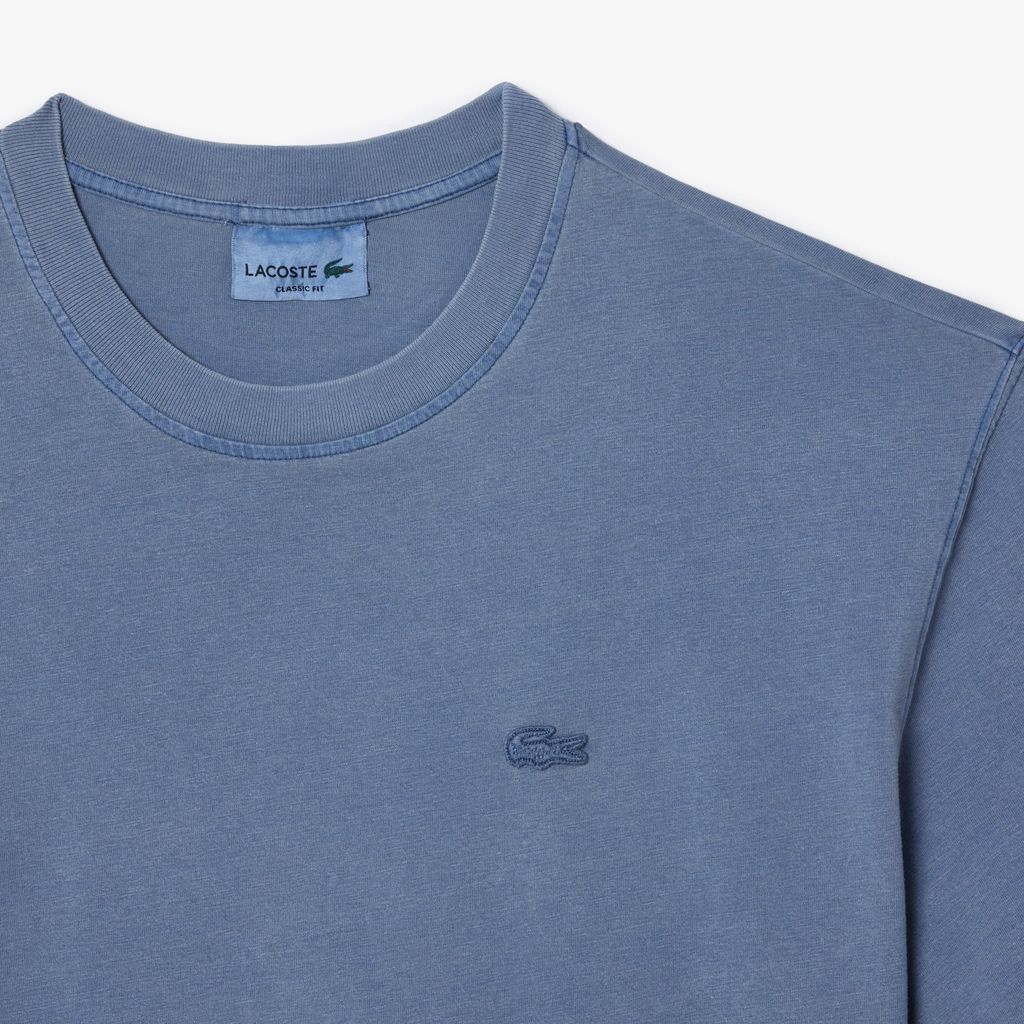 Áo Thun Lacoste Unisex Màu Nhuộm Tự Nhiên Chất Liệu Cotton