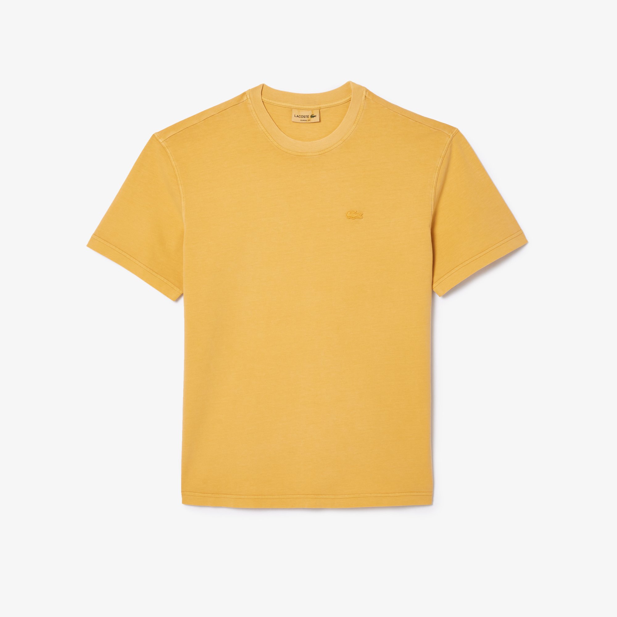 Áo Thun Lacoste Unisex Màu Nhuộm Tự Nhiên Chất Liệu Cotton