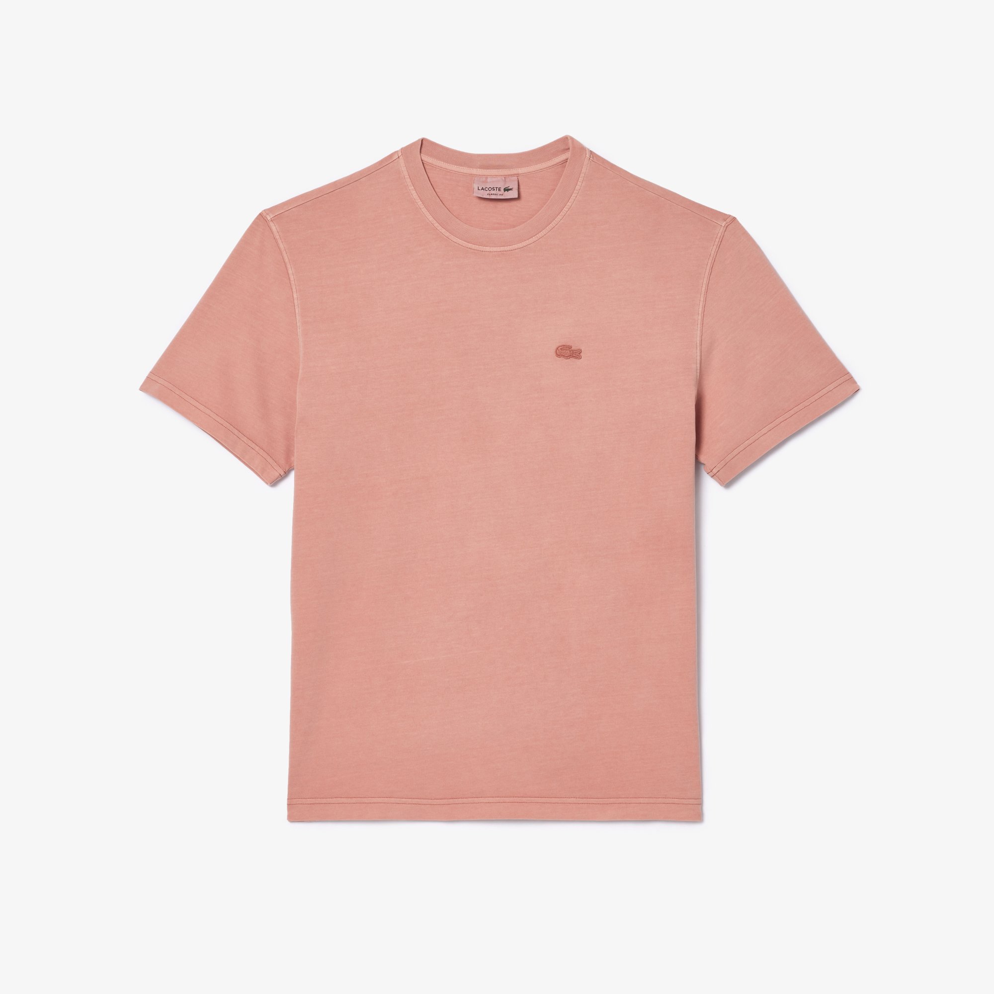 Áo Thun Lacoste Unisex Màu Nhuộm Tự Nhiên Chất Liệu Cotton