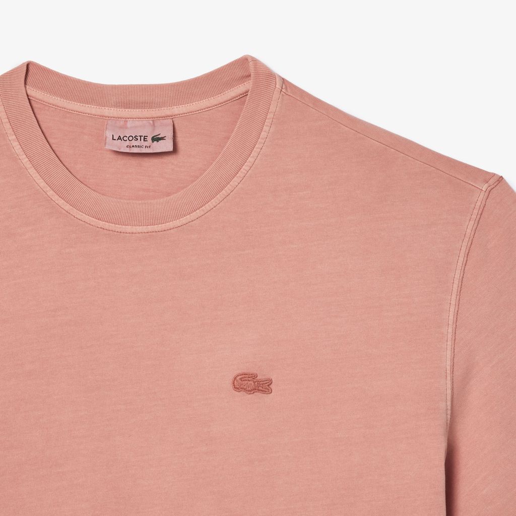 Áo Thun Lacoste Unisex Màu Nhuộm Tự Nhiên Chất Liệu Cotton