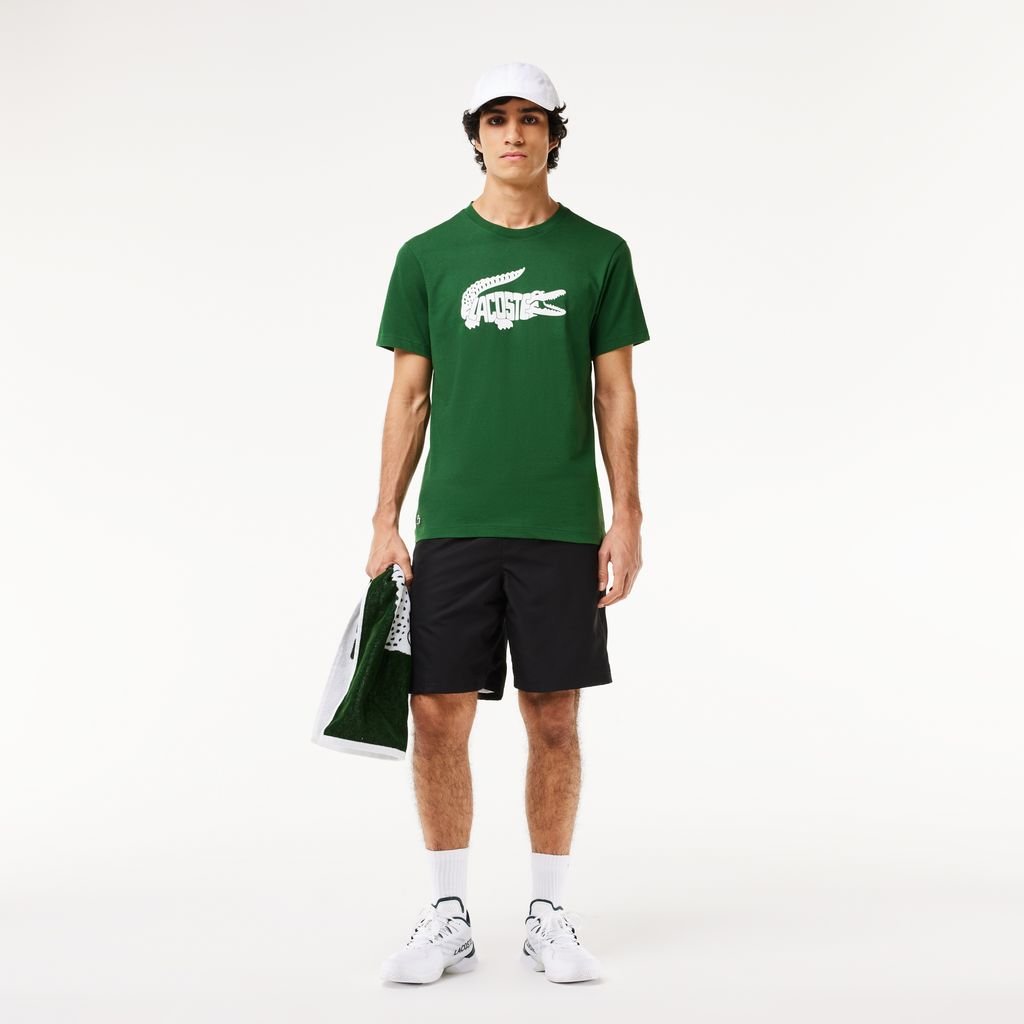Áo Thun Thể Thao Lacoste Nam Họa Tiết In Công Nghệ Ultra-Dry