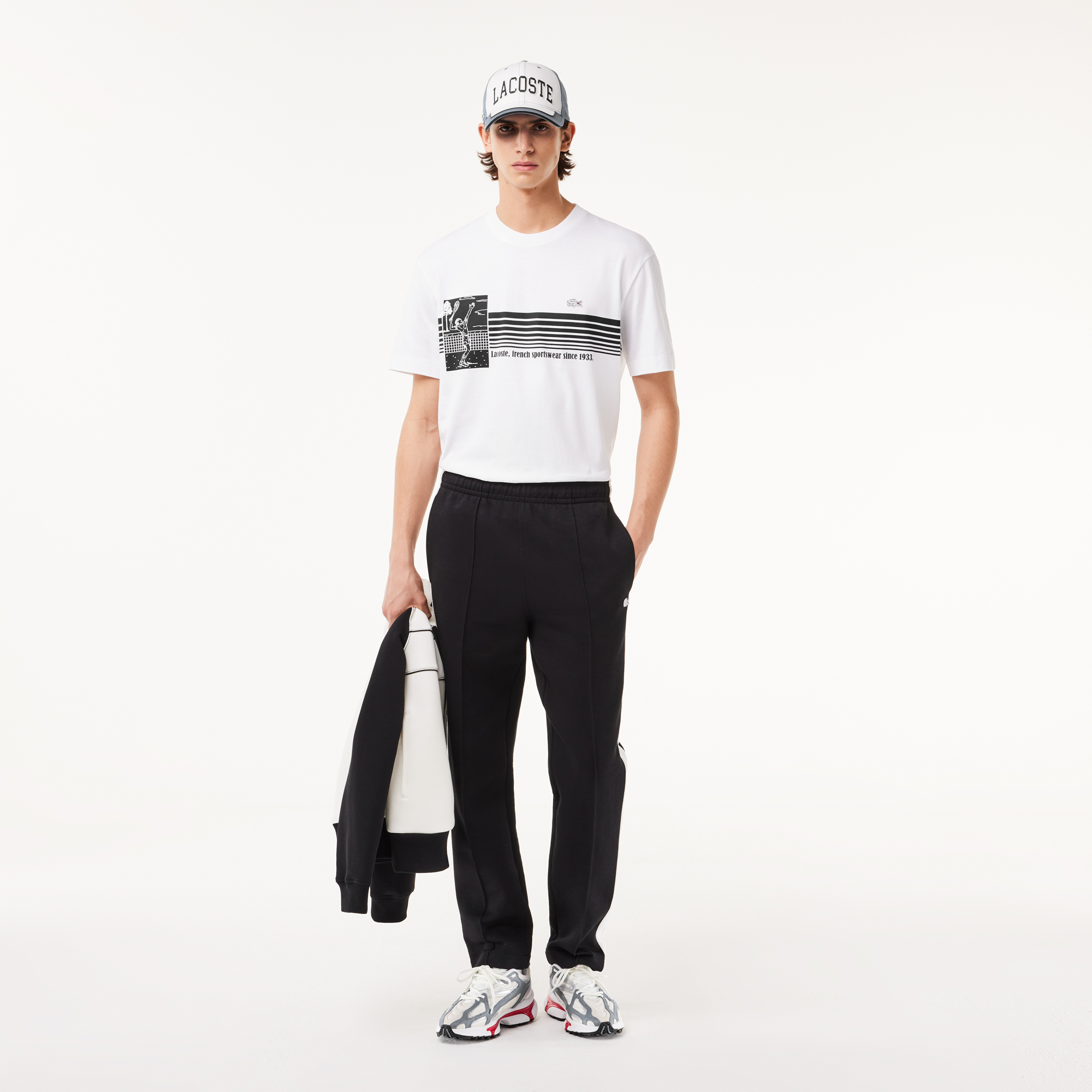 Áo Thun Tennis Lacoste Nam Sản Xuất Tại Pháp Chất Liệu Cotton Dày