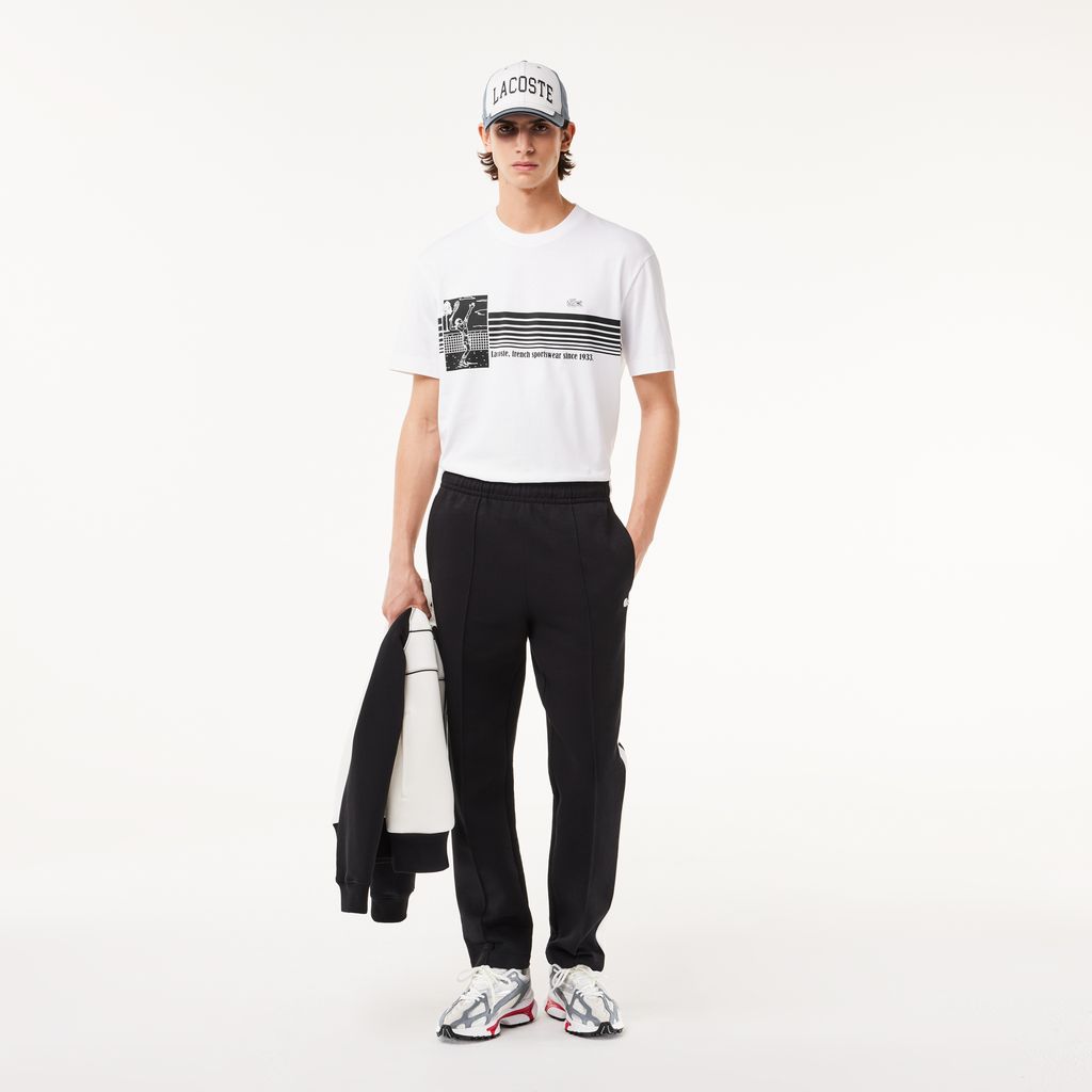Áo Thun Tennis Lacoste Nam Sản Xuất Tại Pháp Chất Liệu Cotton Dày