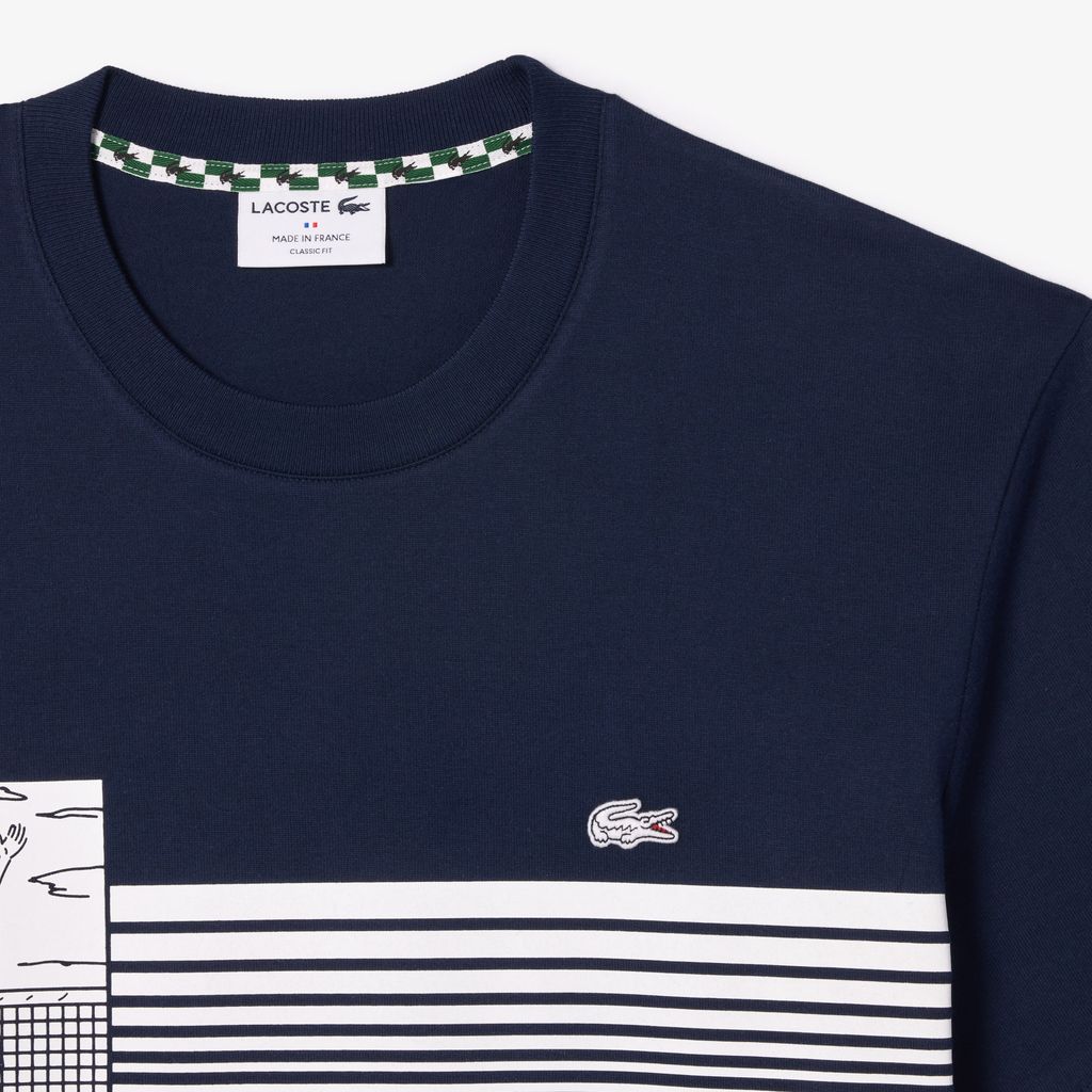 Áo Thun Tennis Lacoste Nam Sản Xuất Tại Pháp Chất Liệu Cotton Dày