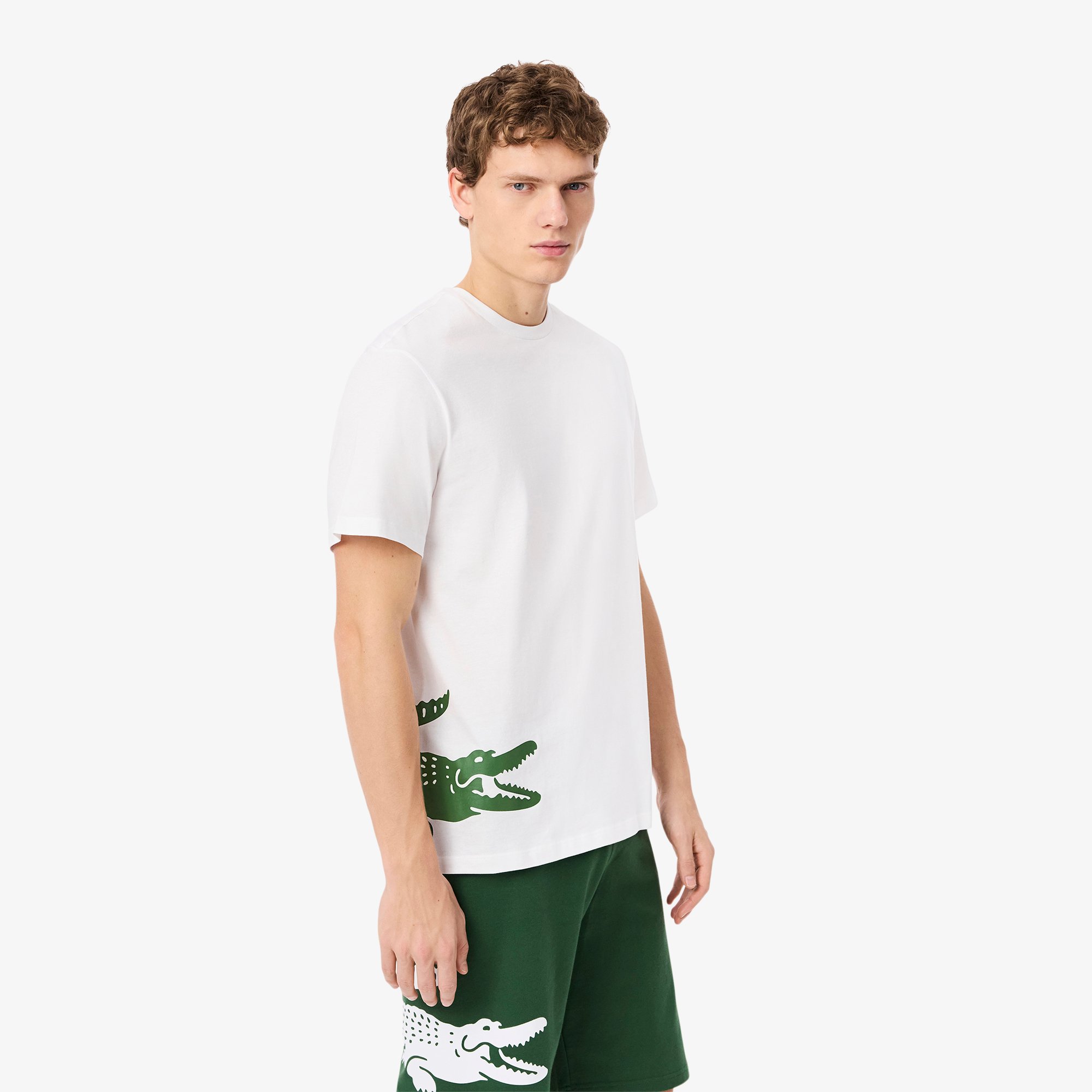 Áo Thun Mặc Nhà Lacoste Nam Chất Liệu Cotton Họa Tiết In