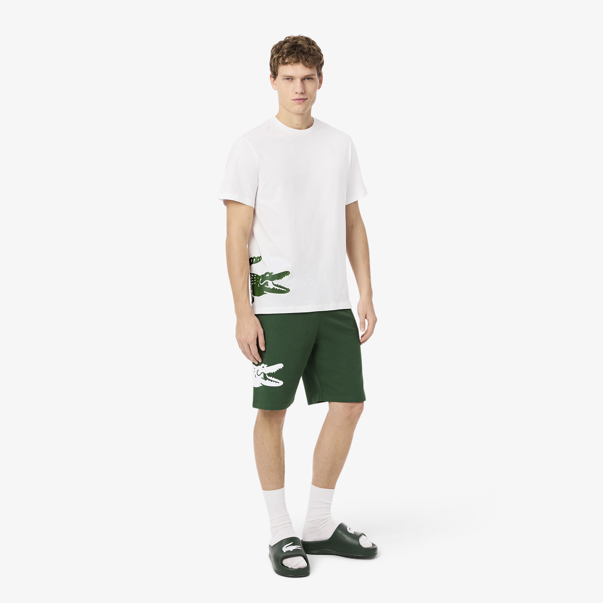 Áo Thun Mặc Nhà Lacoste Nam Chất Liệu Cotton Họa Tiết In