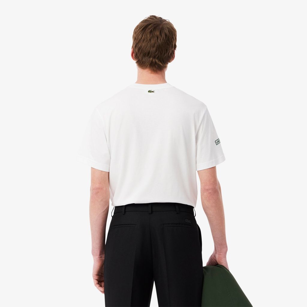 Áo Thun Lacoste Nam Chất Liệu Cotton Jersey Họa Tiết Thêu Và In