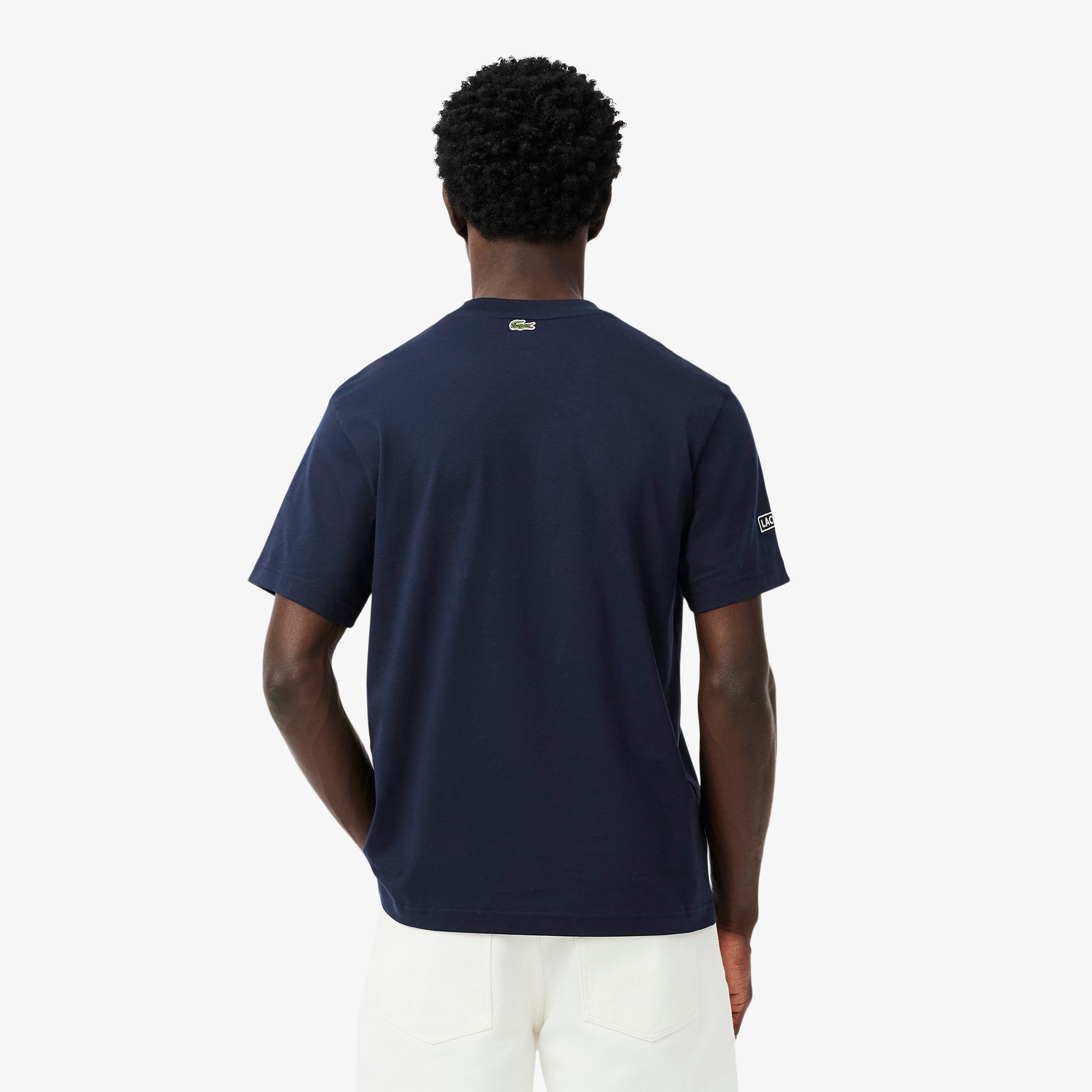 Áo Thun Lacoste Nam Chất Liệu Cotton Jersey Họa Tiết Thêu Và In