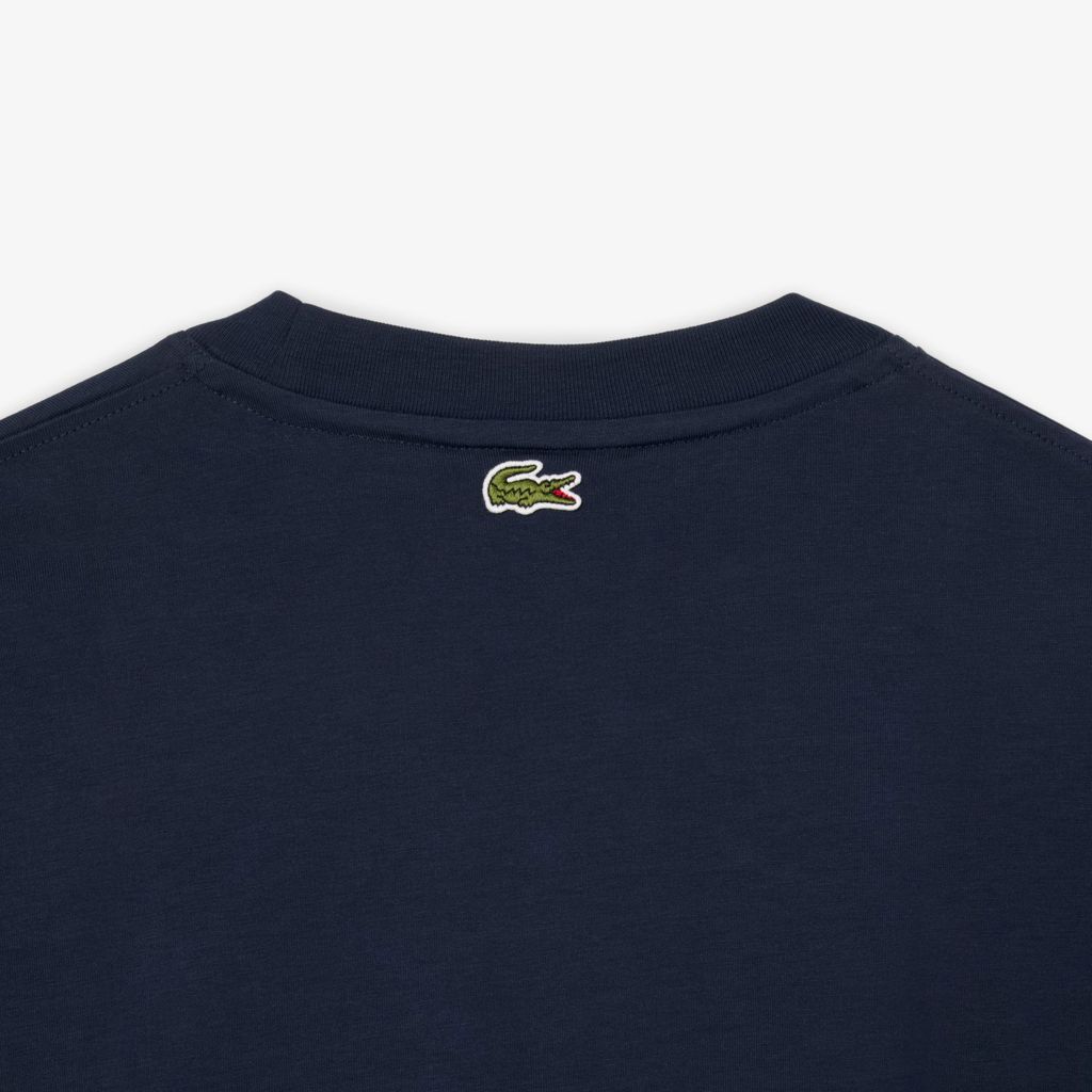 Áo Thun Lacoste Nam Chất Liệu Cotton Jersey Họa Tiết Thêu Và In