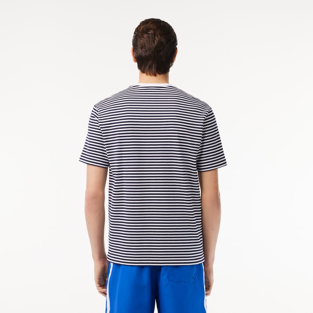 Áo Thun Lacoste Nam Sọc Chất Liệu Cotton Dày