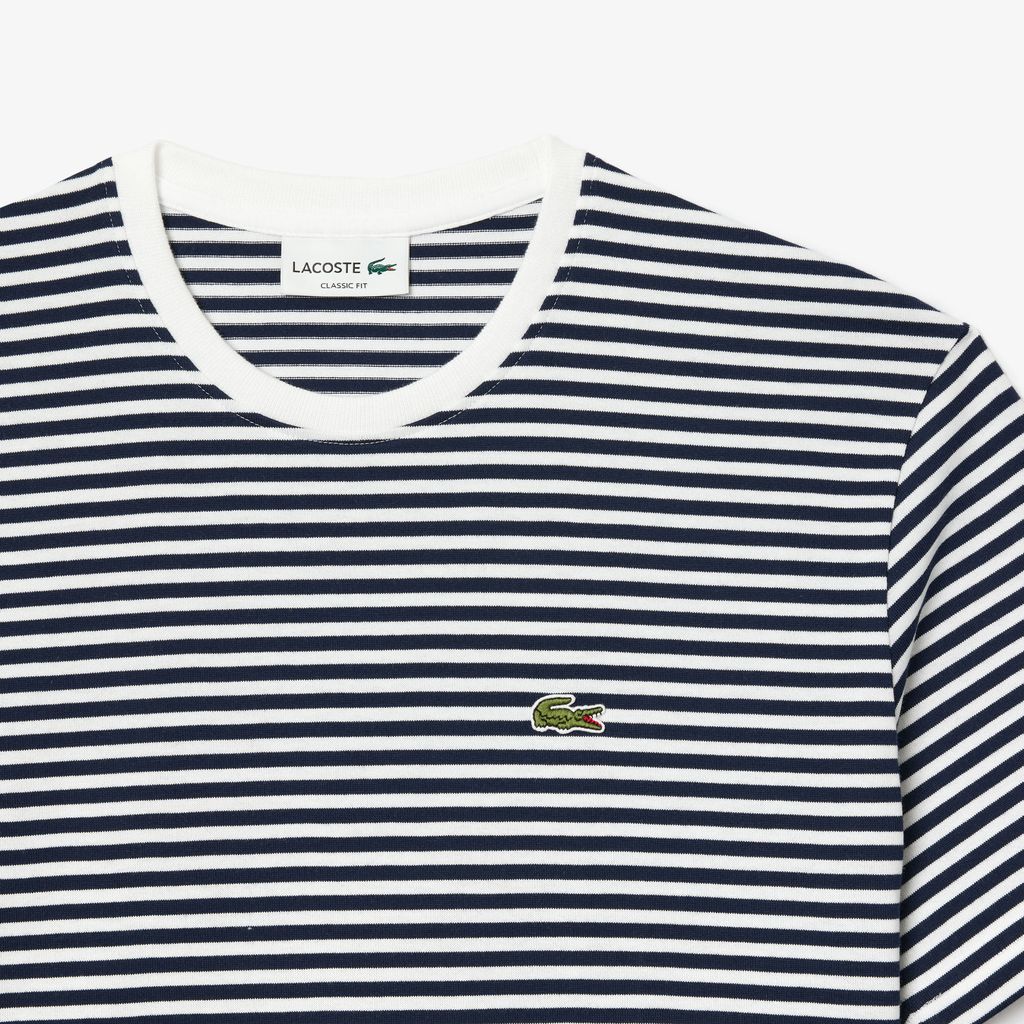 Áo Thun Lacoste Nam Sọc Chất Liệu Cotton Dày