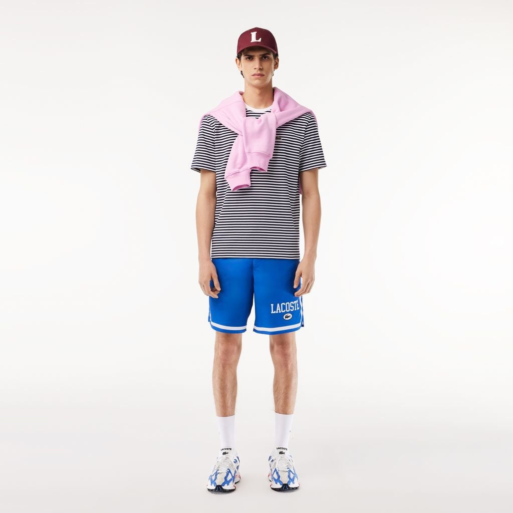 Áo Thun Lacoste Nam Sọc Chất Liệu Cotton Dày