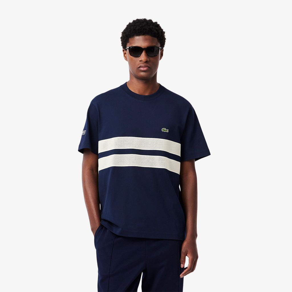 Áo Thun Lacoste Nam Band Chất Liệu Jersey Dày Có Lưới