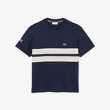 Áo Thun Lacoste Nam Band Chất Liệu Jersey Dày Có Lưới