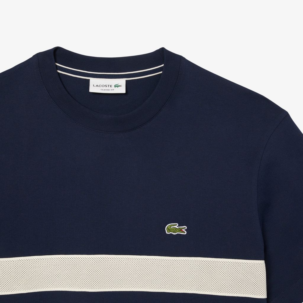 Áo Thun Lacoste Nam Band Chất Liệu Jersey Dày Có Lưới