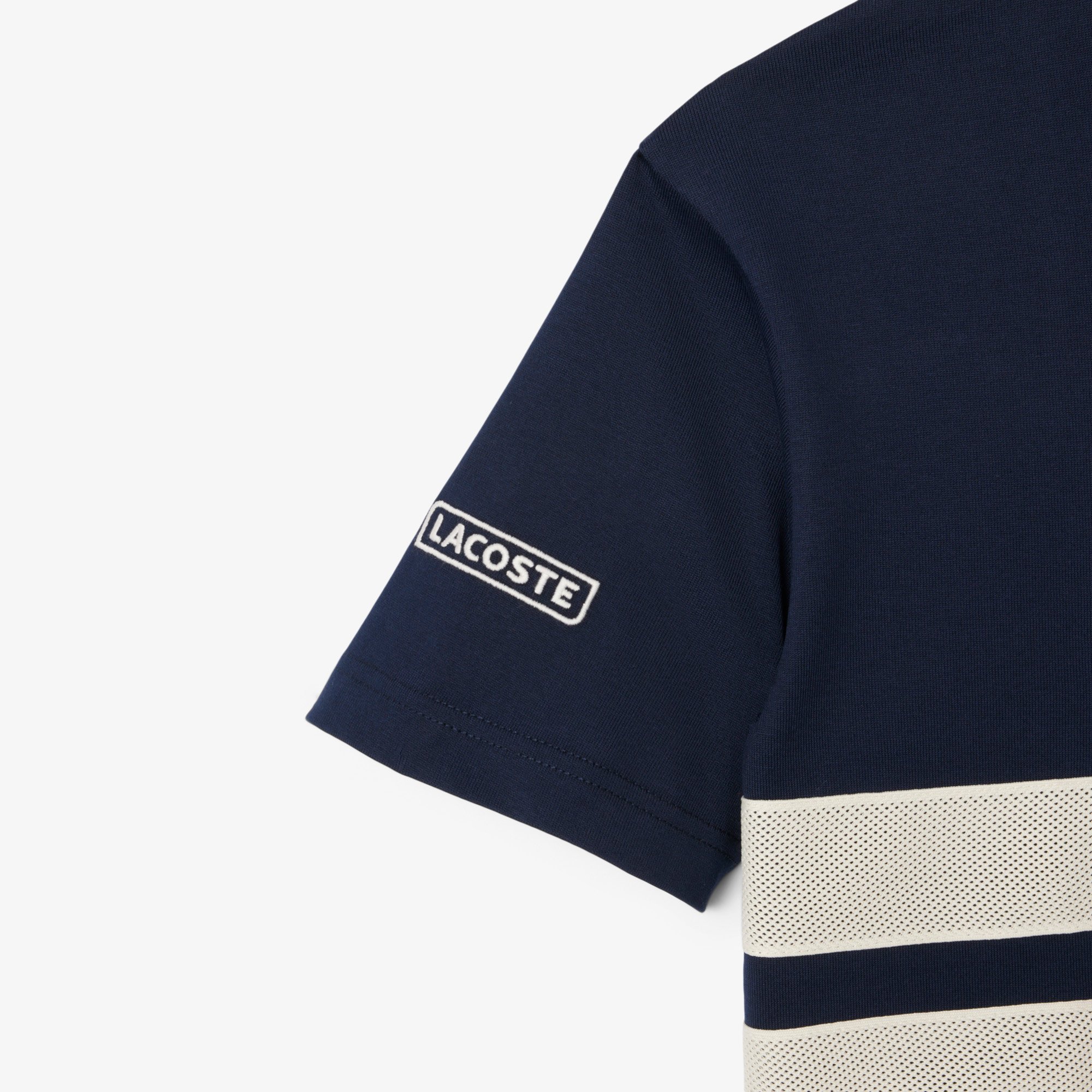 Áo Thun Lacoste Nam Band Chất Liệu Jersey Dày Có Lưới