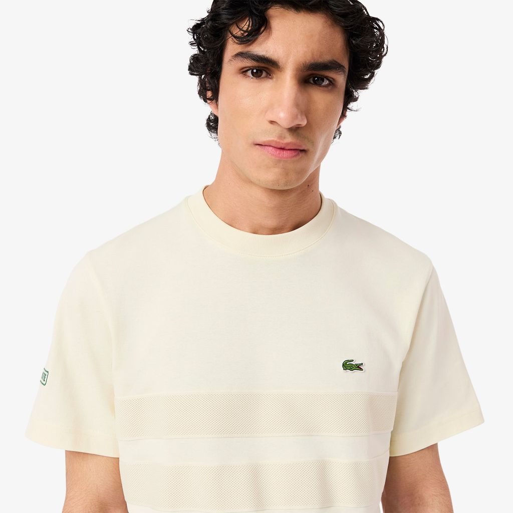 Áo Thun Lacoste Nam Band Chất Liệu Jersey Dày Có Lưới