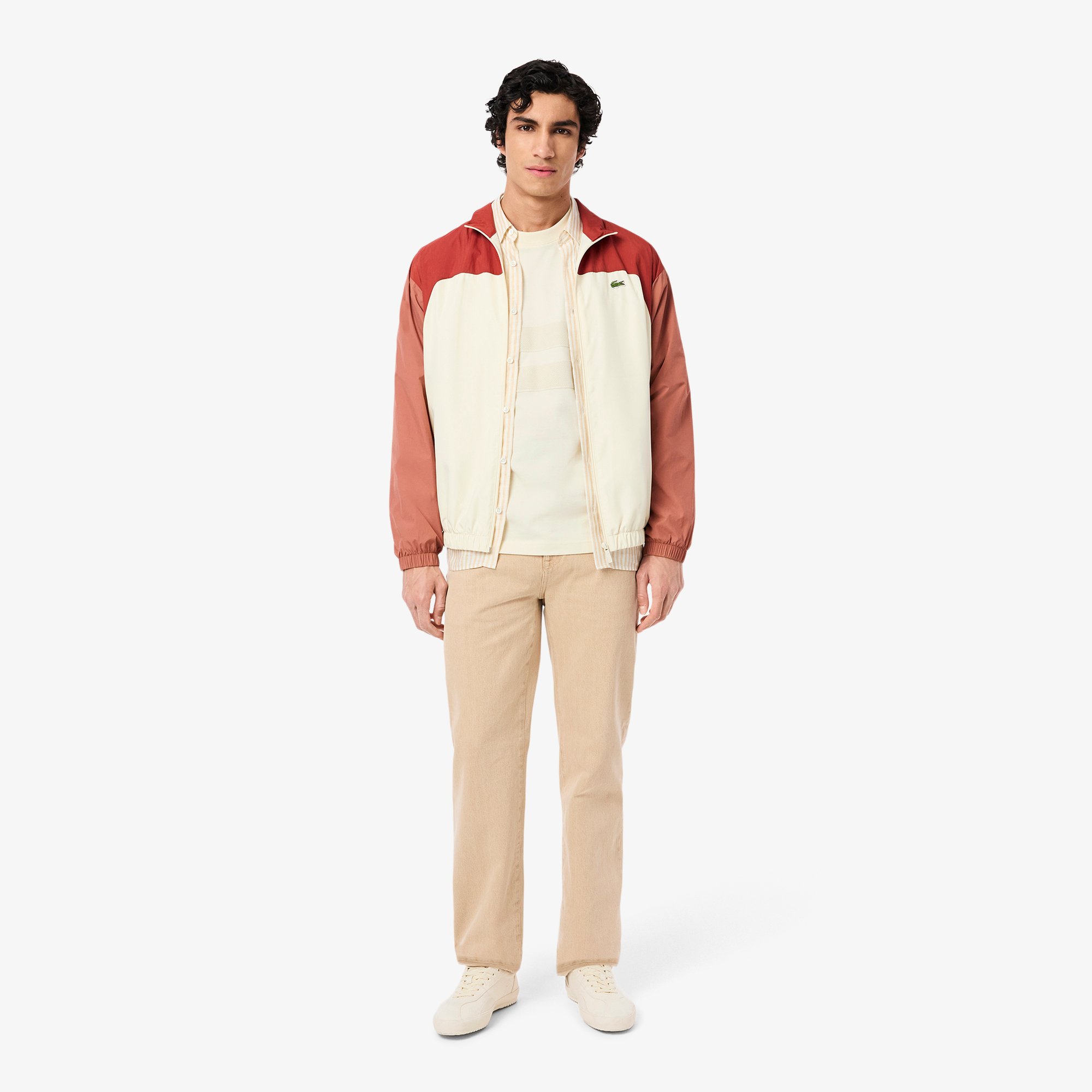 Áo Thun Lacoste Nam Band Chất Liệu Jersey Dày Có Lưới