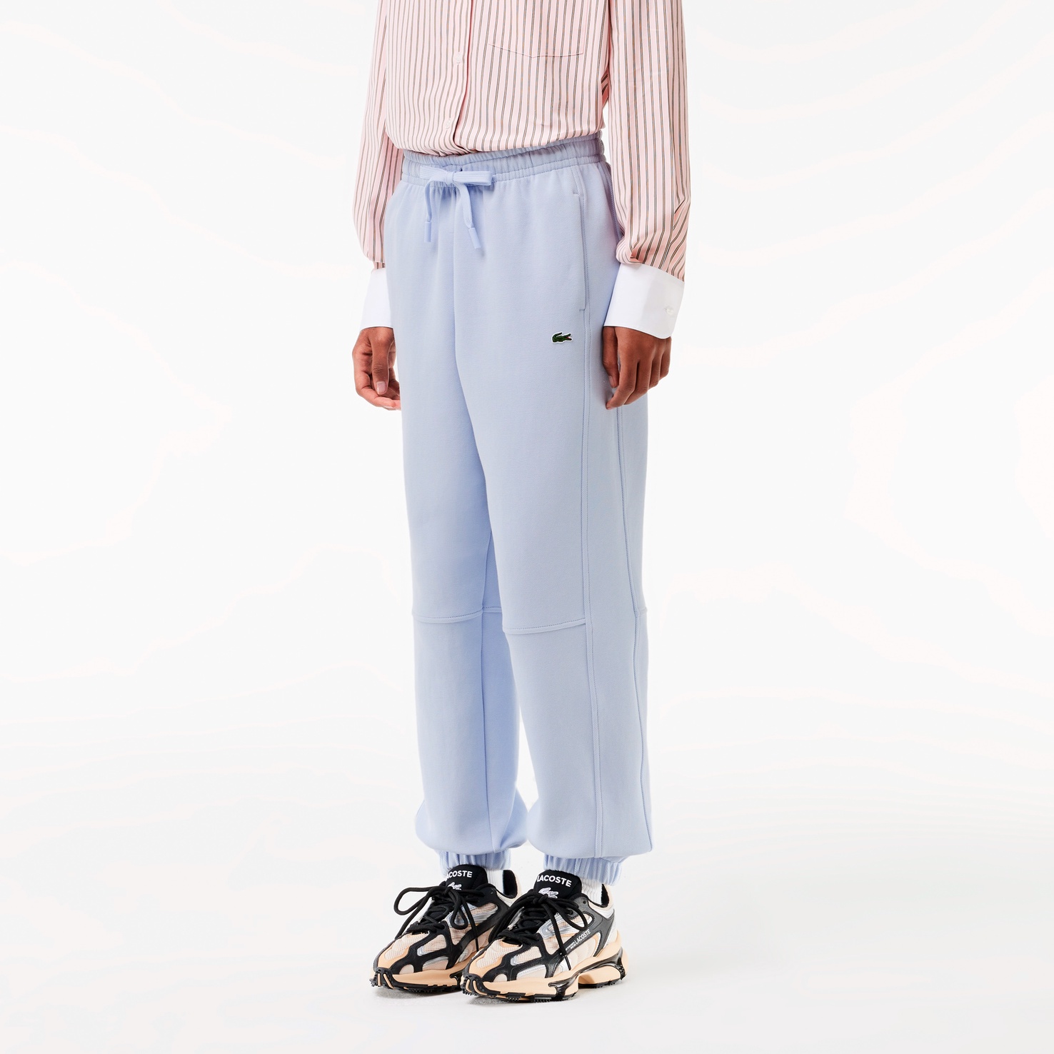 Quần Jogger Lacoste Nữ Chất Liệu Piqué Hai Mặt