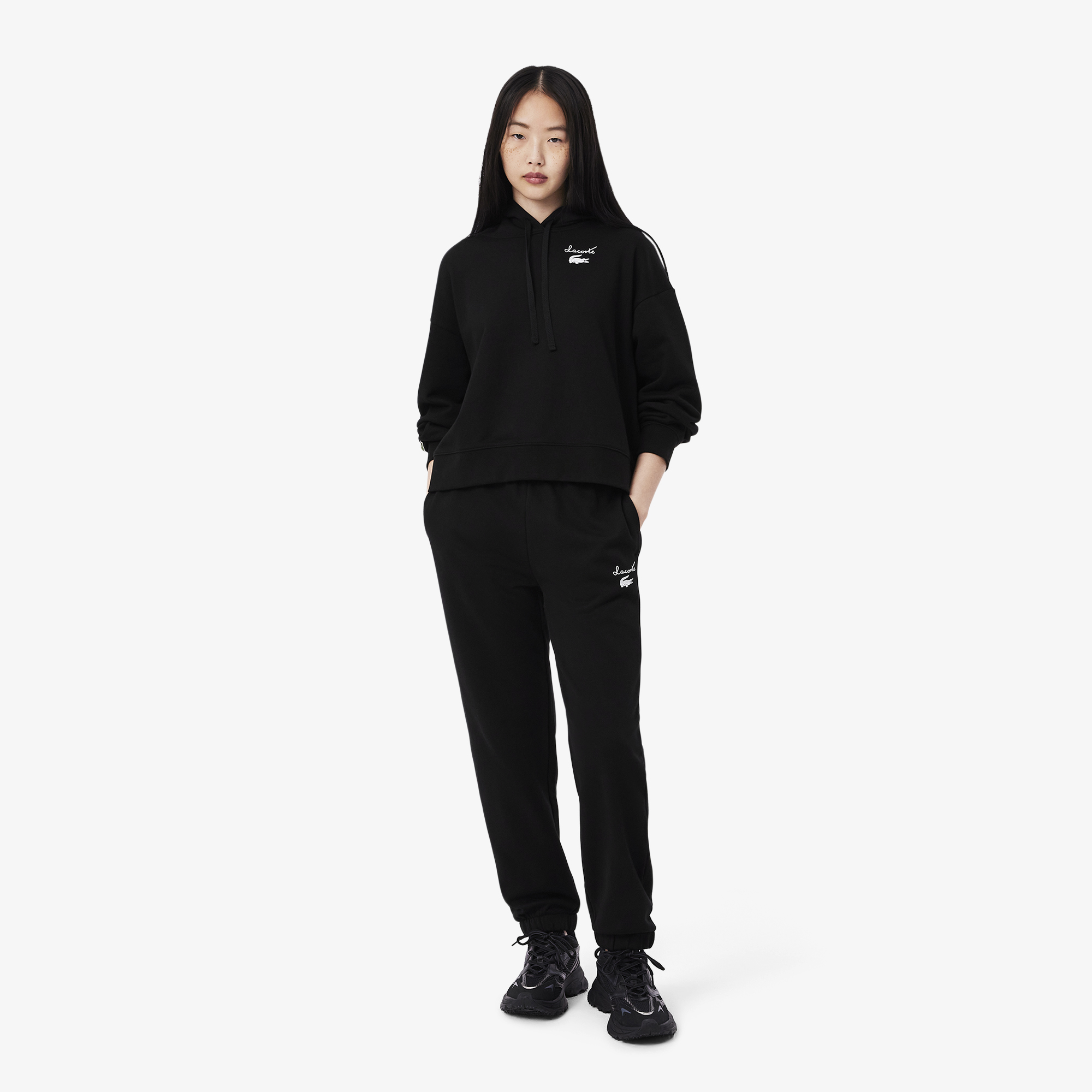 Quần Thể Thao Lacoste Nữ Logo Cá Sấu Chất Liệu Fleece