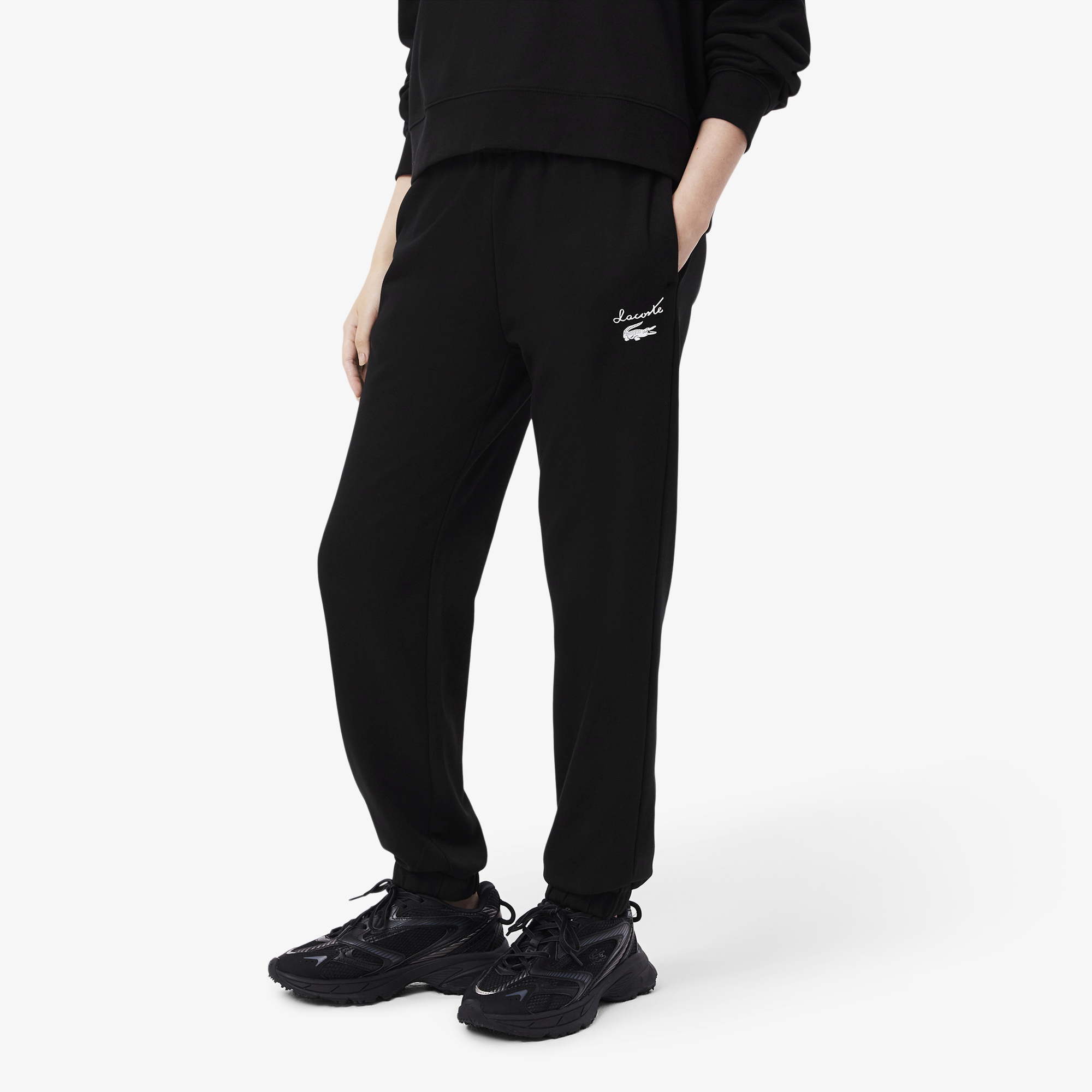 Quần Thể Thao Lacoste Nữ Logo Cá Sấu Chất Liệu Fleece