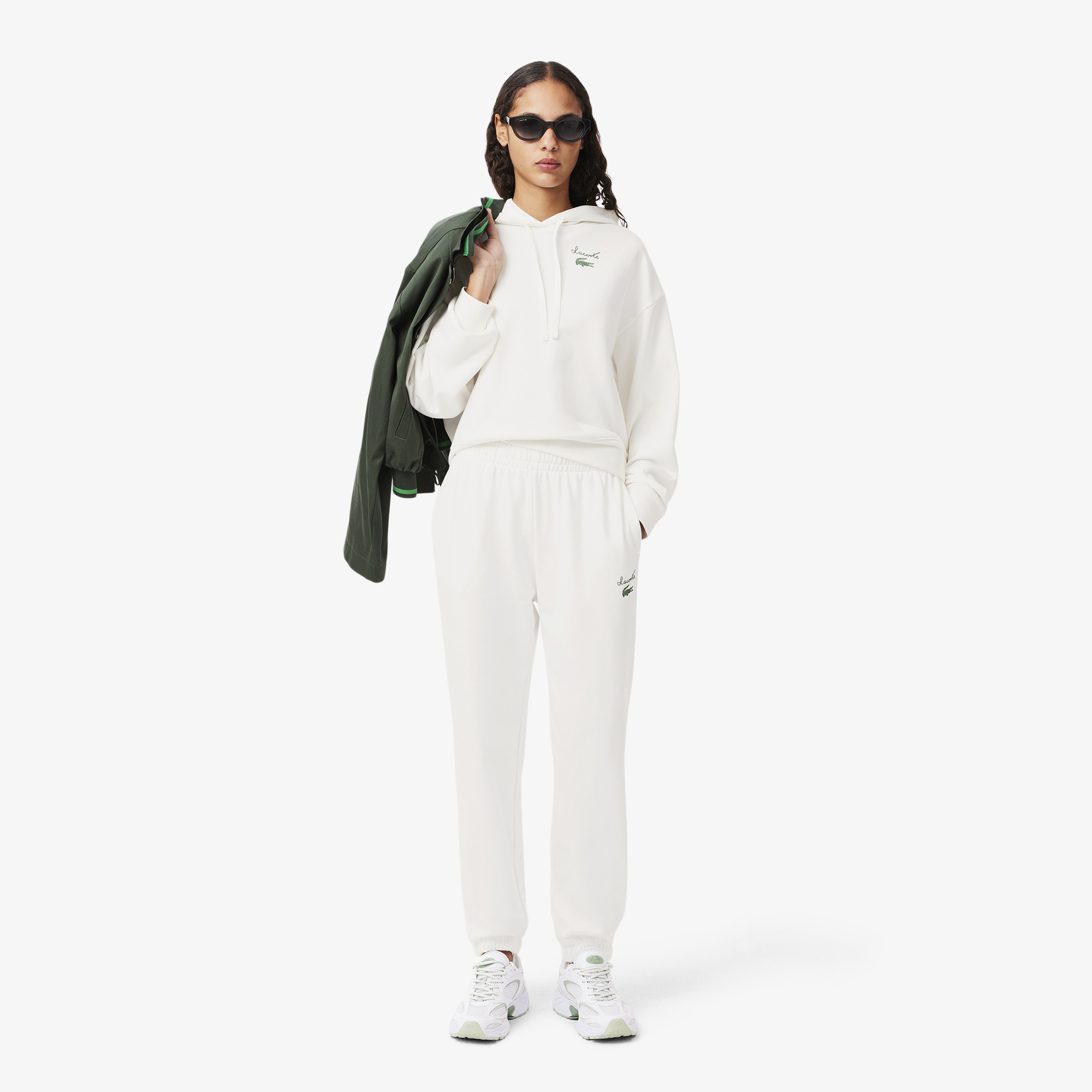 Quần Thể Thao Lacoste Nữ Logo Cá Sấu Chất Liệu Fleece