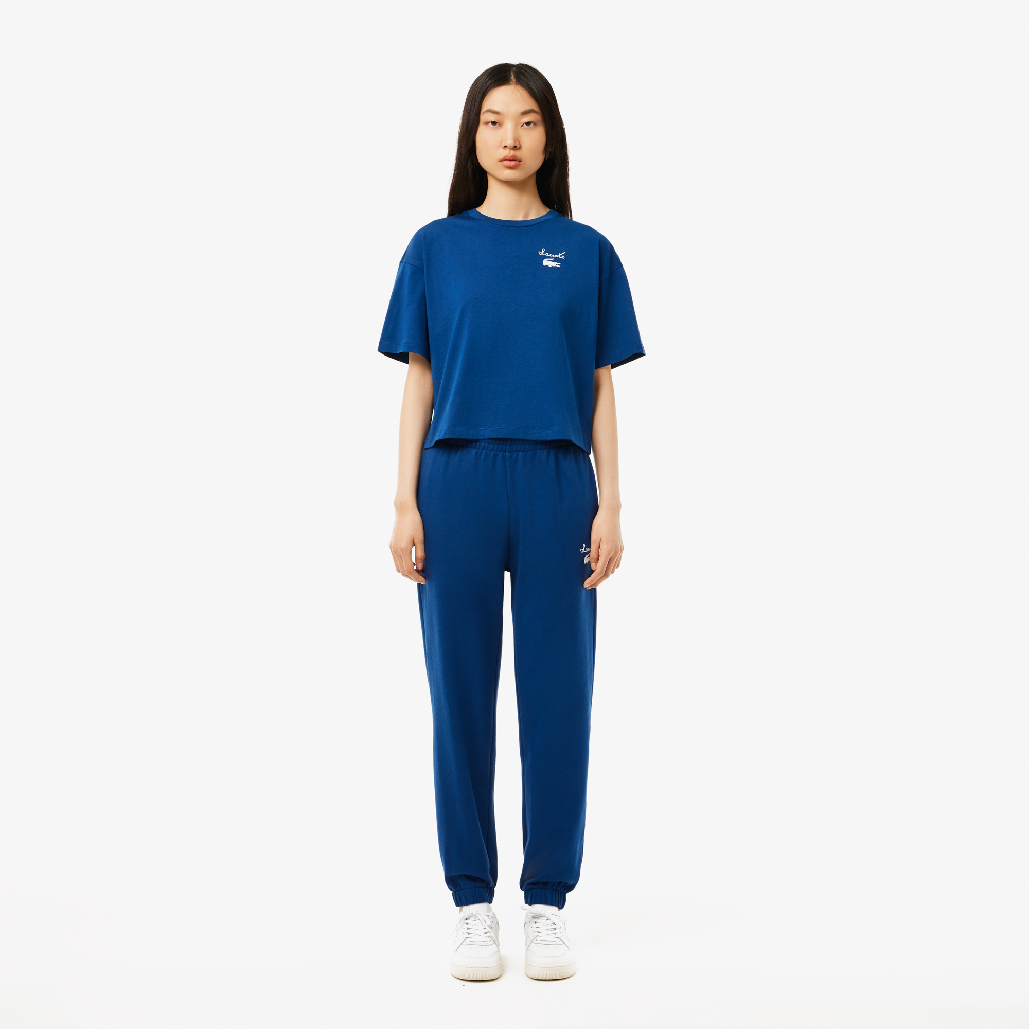 Quần Thể Thao Lacoste Nữ Logo Cá Sấu Chất Liệu Fleece