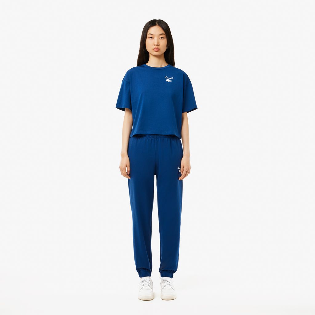 Quần Thể Thao Lacoste Nữ Logo Cá Sấu Chất Liệu Fleece