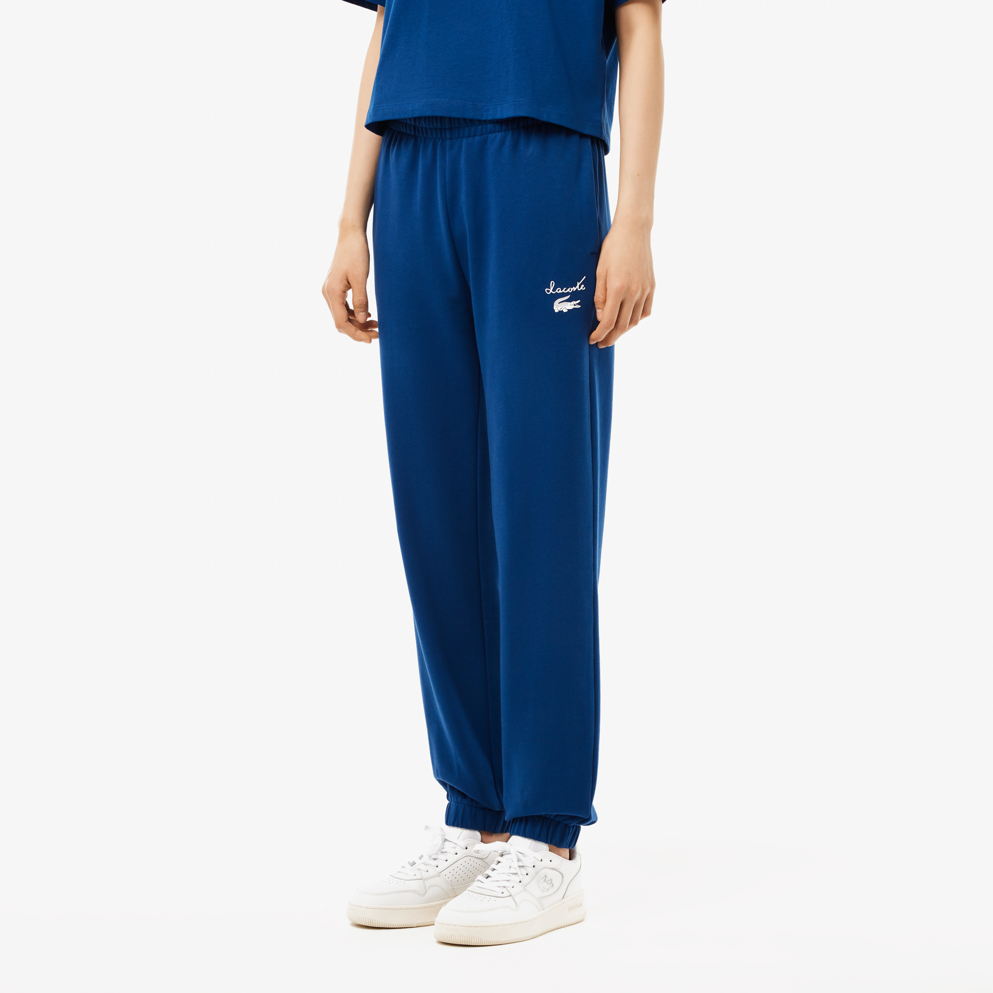 Quần Thể Thao Lacoste Nữ Logo Cá Sấu Chất Liệu Fleece
