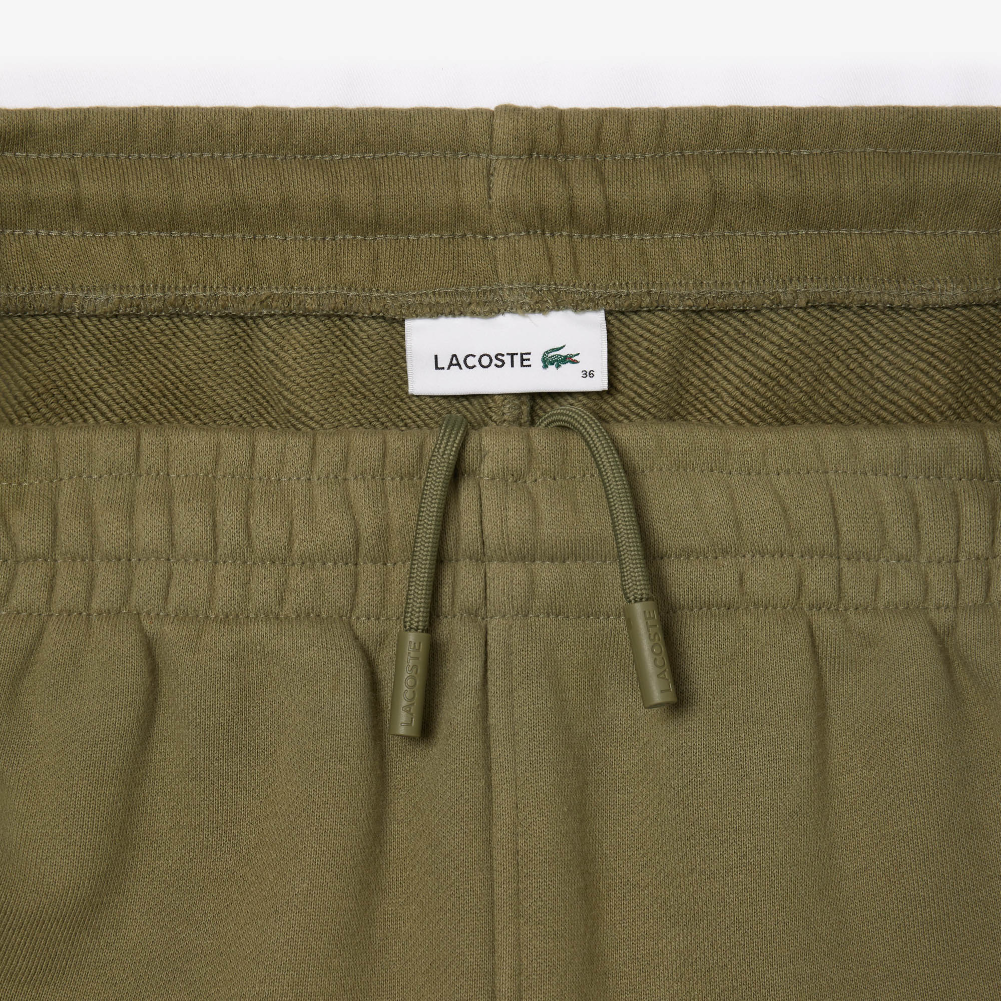 Quần Thể Thao Lacoste Nữ Ống Đứng Thêu Chất Liệu Fleece