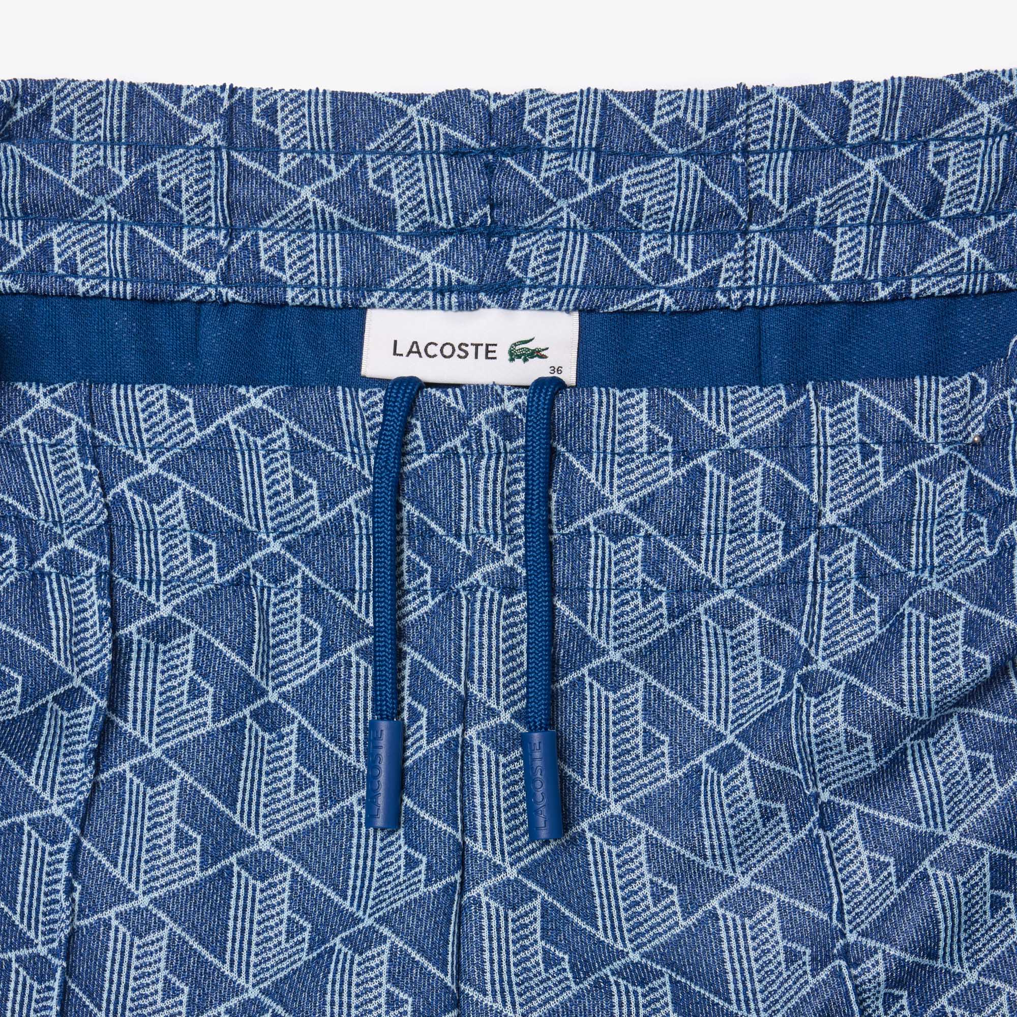 Quần Thể Thao Ống Loe Lacoste Nữ Họa Tiết Monogram
