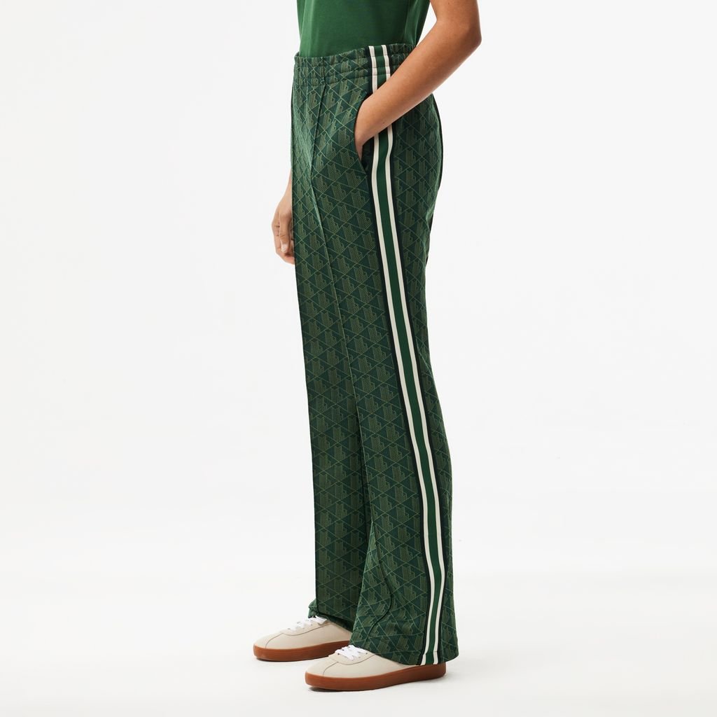Quần Thể Thao Ống Loe Lacoste Nữ Họa Tiết Monogram