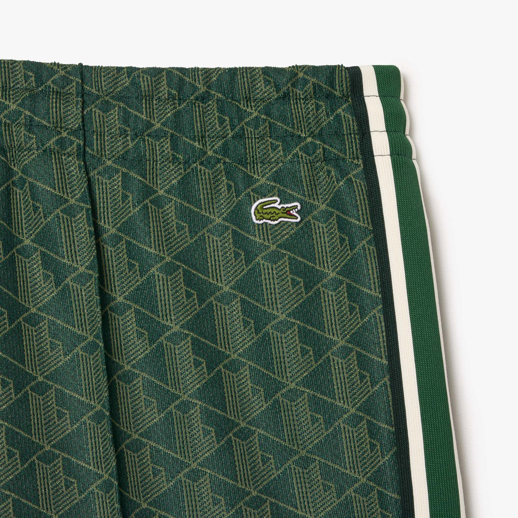 Quần Thể Thao Ống Loe Lacoste Nữ Họa Tiết Monogram