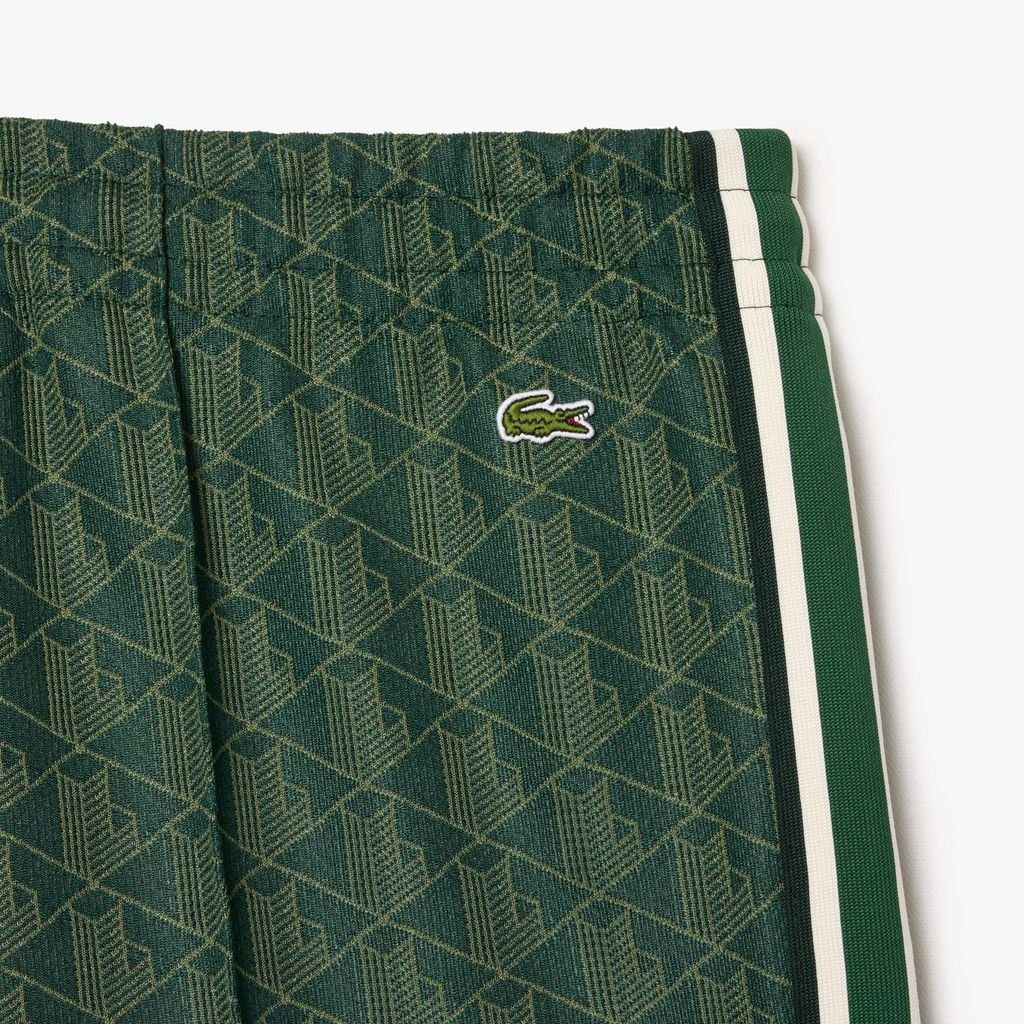 Quần Thể Thao Ống Loe Lacoste Nữ Họa Tiết Monogram